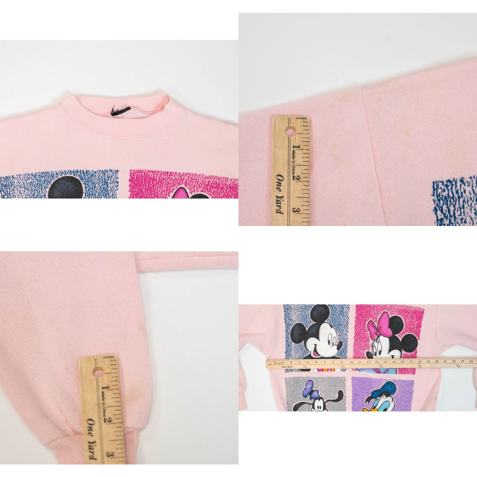 Disney VINTAGE Disney Sweatshirt Crewneck Mickey Mouse Minnie Distressed 90s Crewneck Unisex Adults Large Pink Graphic Print Logo Pullover Sweatshirt Size ONE SIZE - 8 Thumbnail
