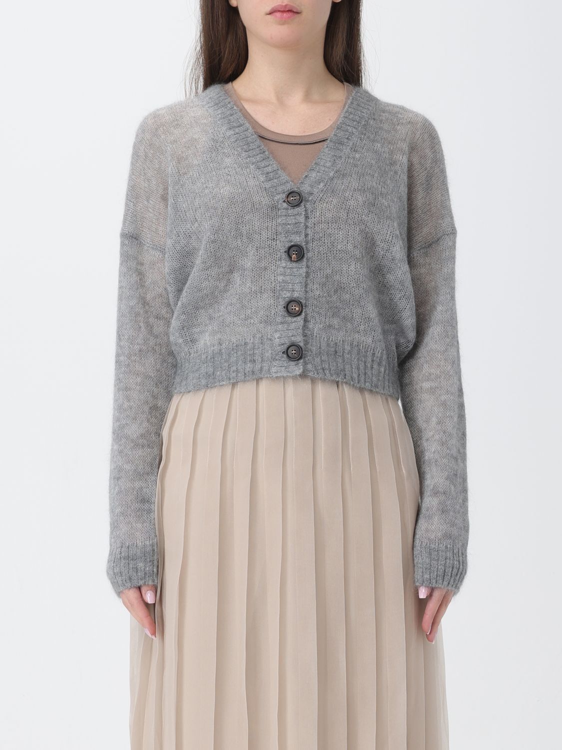 image of Brunello Cucinelli Cardigan Woman Grey, Women's (Size XS)