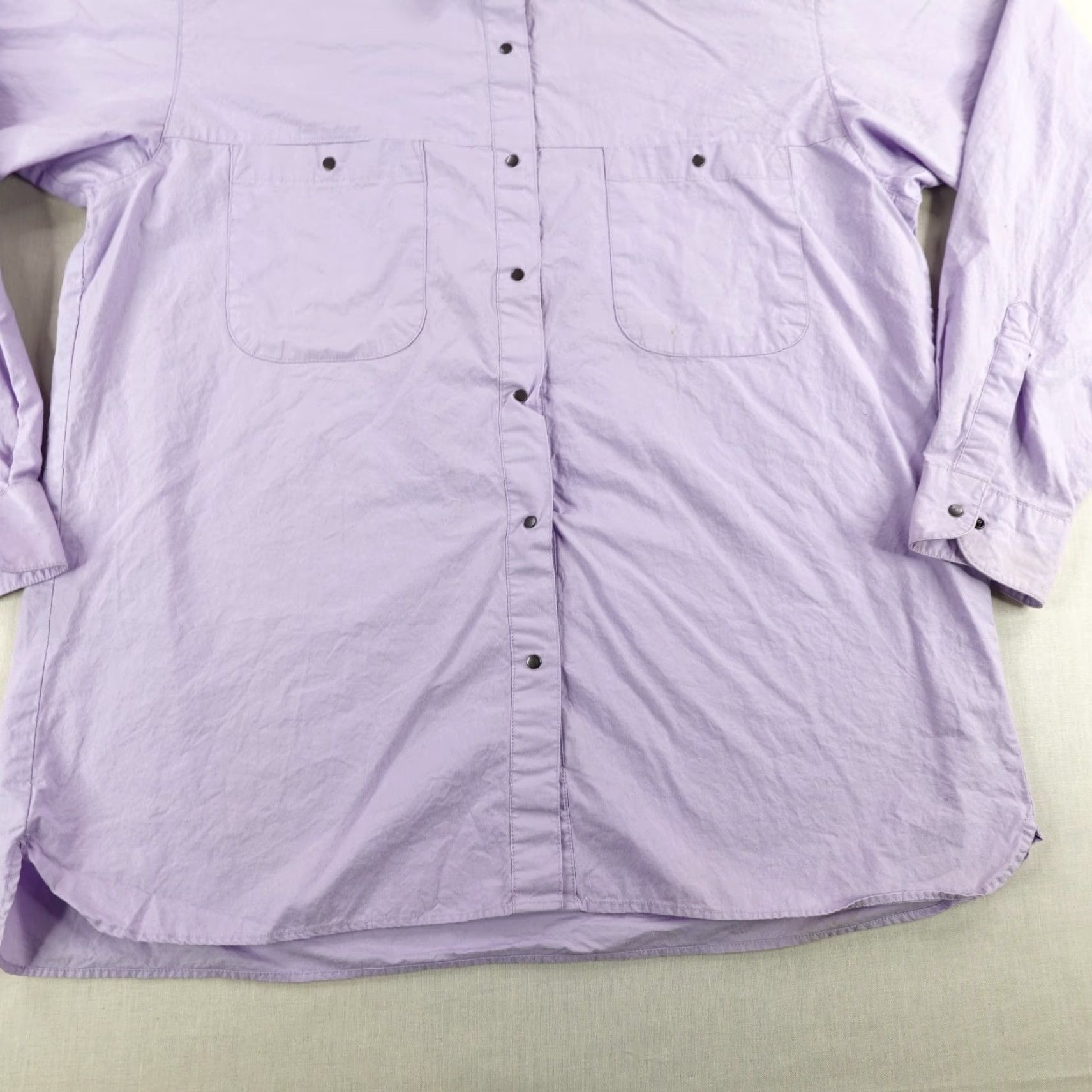 Patagonia Vintage Patagonia Shirt Womens 10 Purple Lavender Snap Up Button-Up Collared Top Y2K Size L / US 10 / IT 46 - 3 Thumbnail