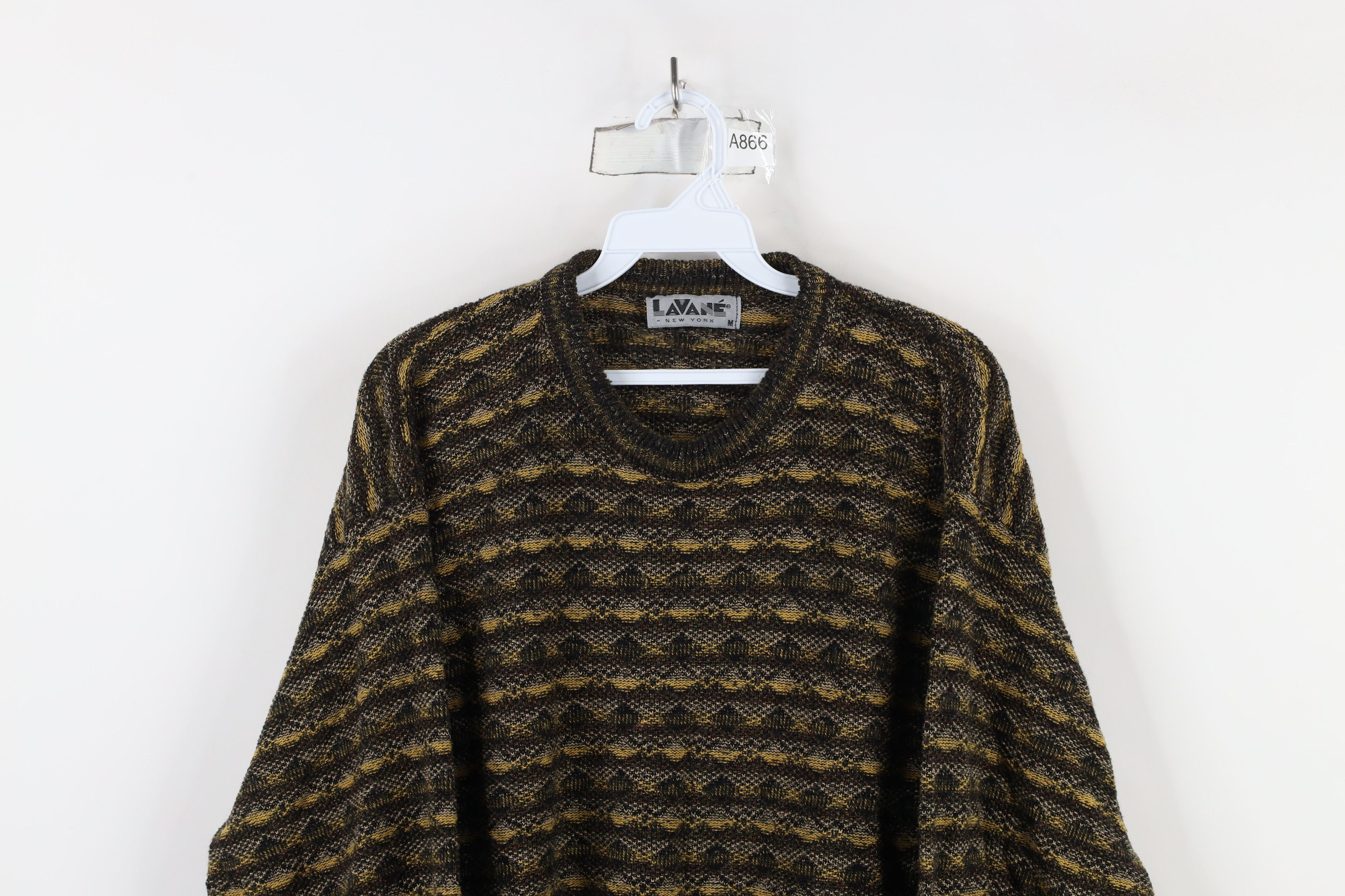Vintage Vintage 90s Coogi Style Rainbow Geometric Knit Sweater USA Size US M / EU 48-50 / 2 - 2 Thumbnail