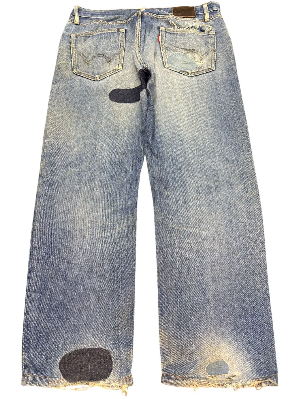Edwin Japanese Edwin 503 Patches Distressed Loose Jeans Size US 32 / EU 48 - 2 Thumbnail