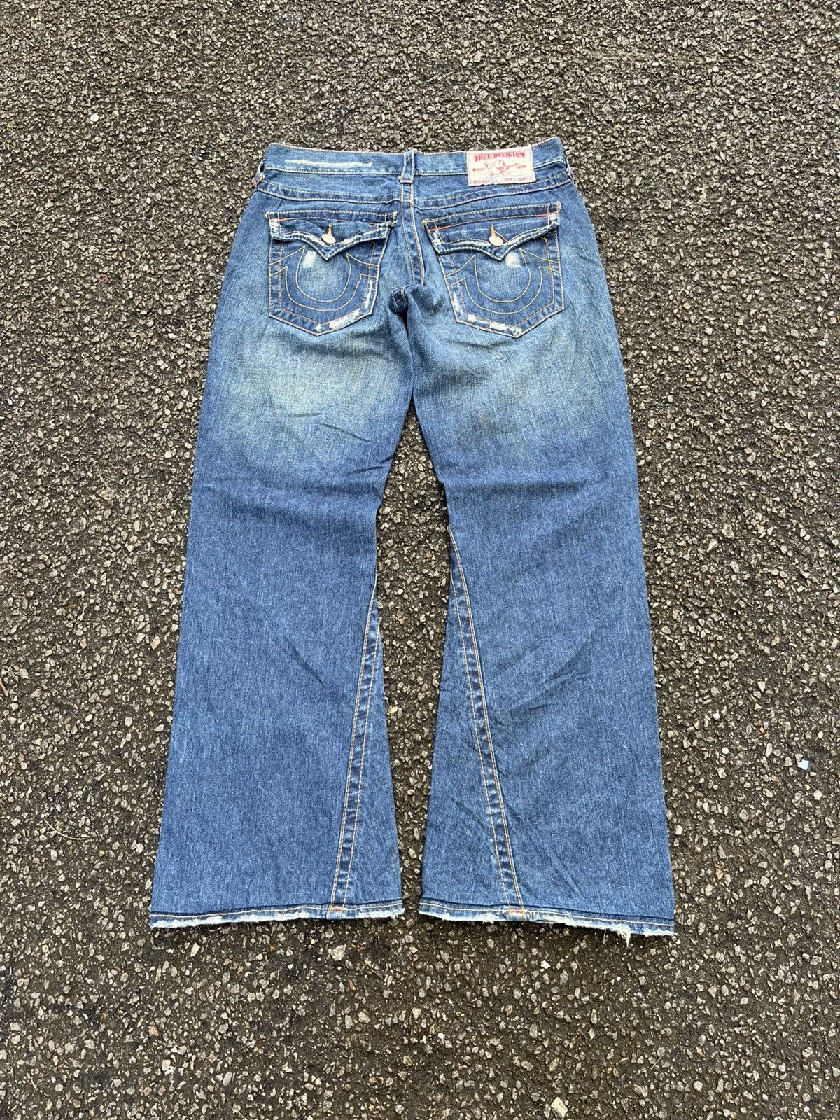 Tornado Mart True Religion Flare Jeans 803 Distressed Boot Cut Denim Punk Size US 33 - 11 Thumbnail