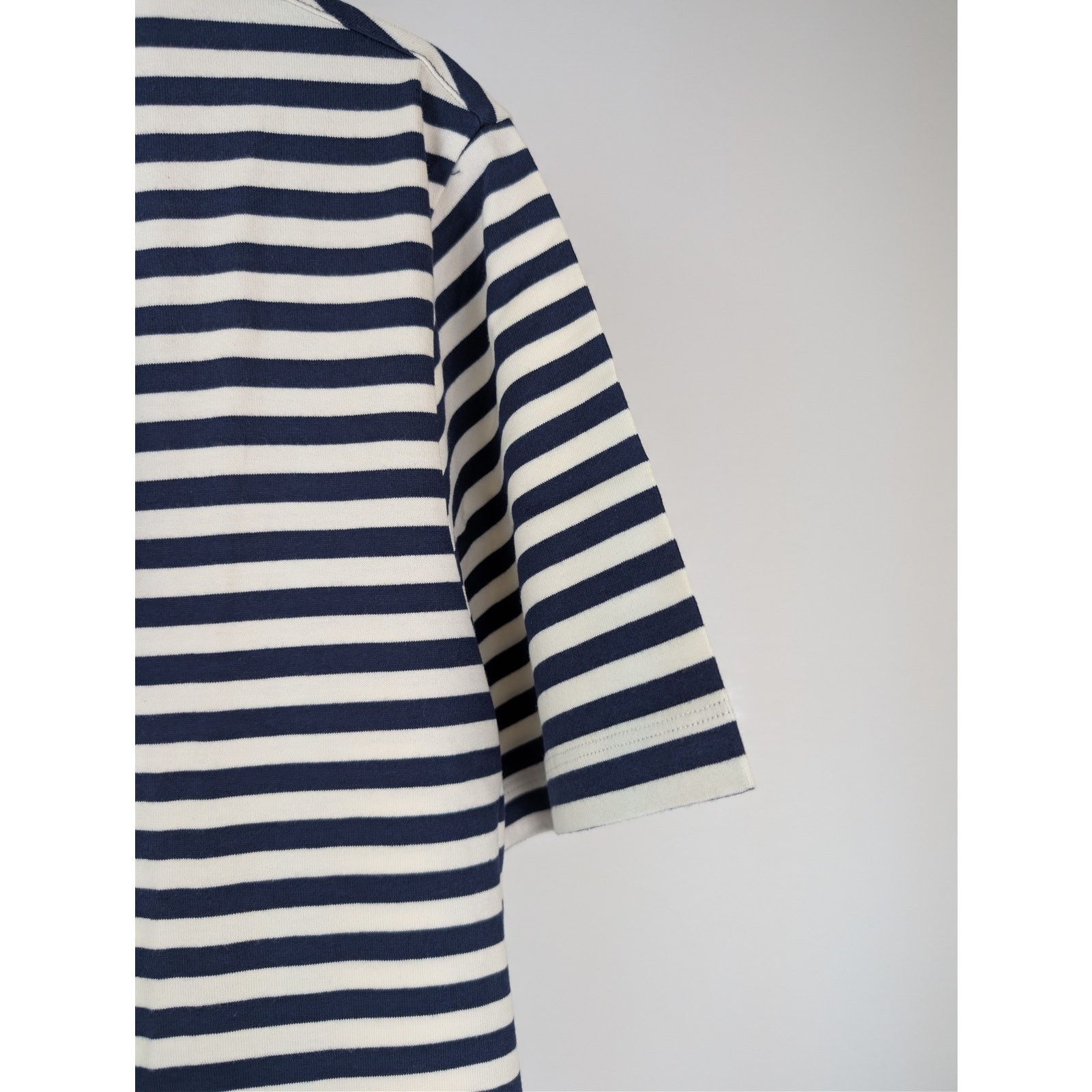 Officine Generale o1rshd1 Short Sleeve Tee T-Shirt Stripe in Navy/White Size US XL / EU 56 / 4 - 6 Thumbnail