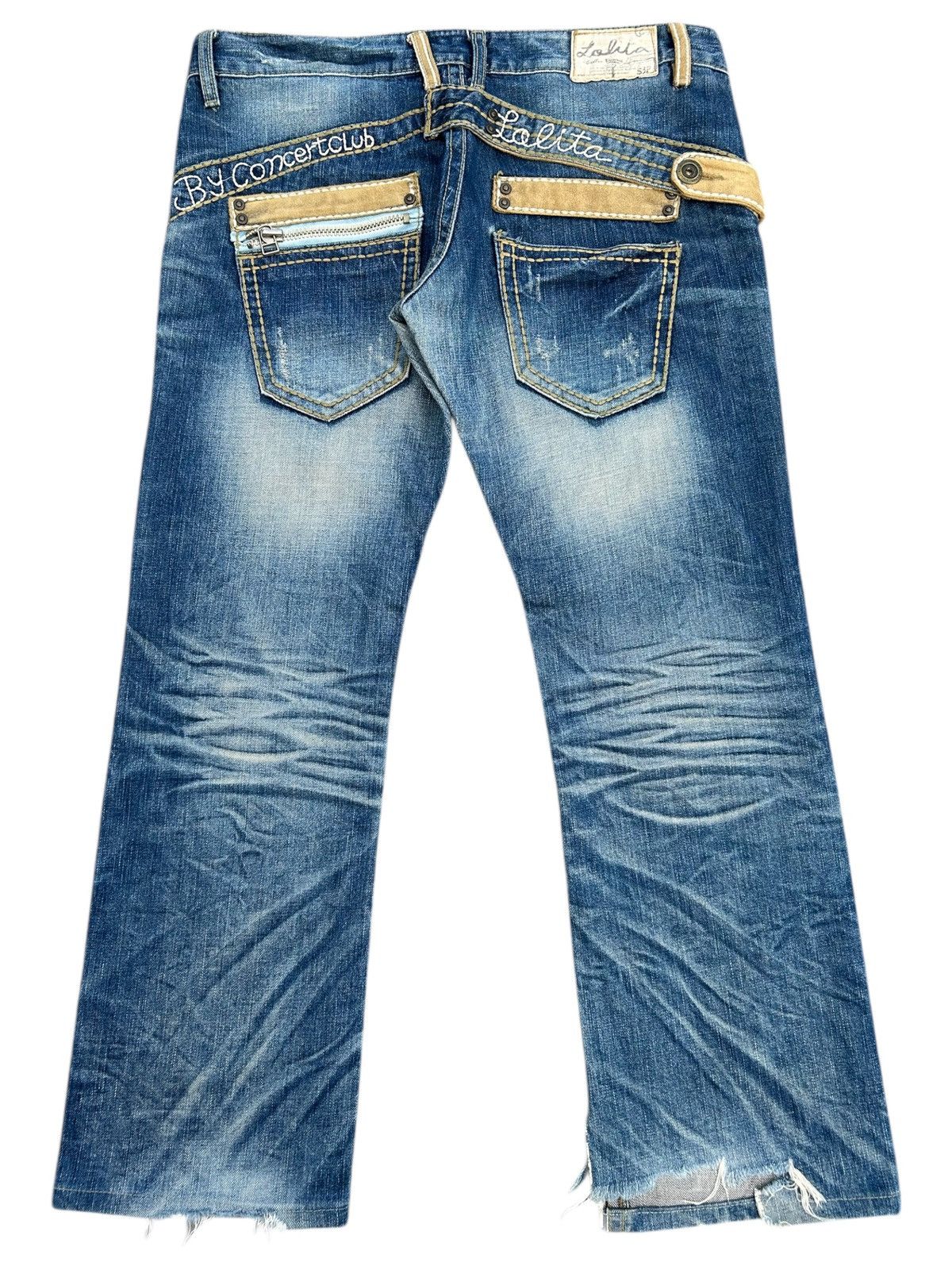 Kapital Yoshitomo Nara Lolita Buckle Back Distressed Denim Jeans Size US 36 / EU 52 - 1 Thumbnail