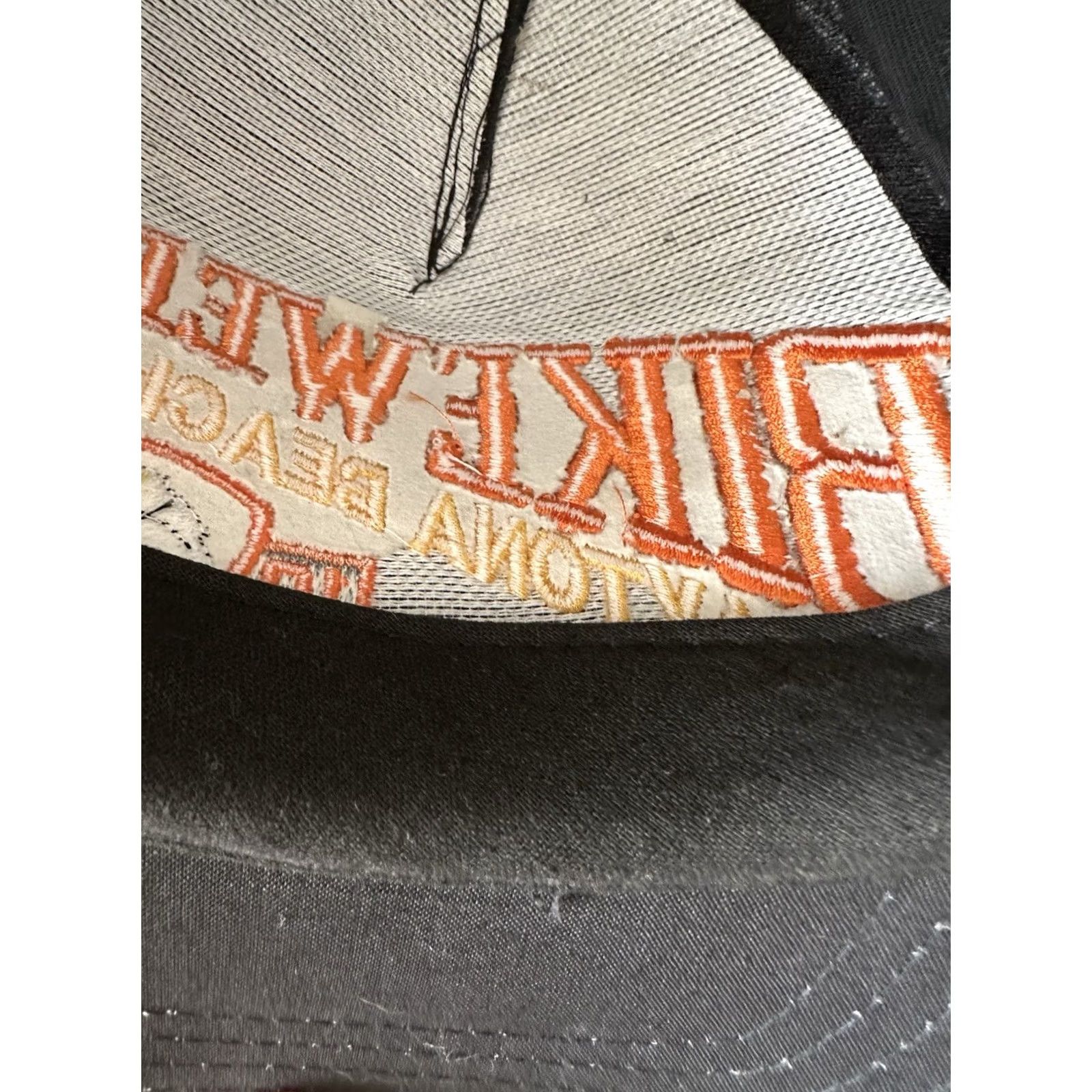 Vintage VINTAGE 90s Bike Week 1997 Daytona Beach FL Snapback Hat Snapback Eagle NWOT CSI Men Black One Size Cotton Adjustable Beach Size ONE SIZE - 7 Thumbnail