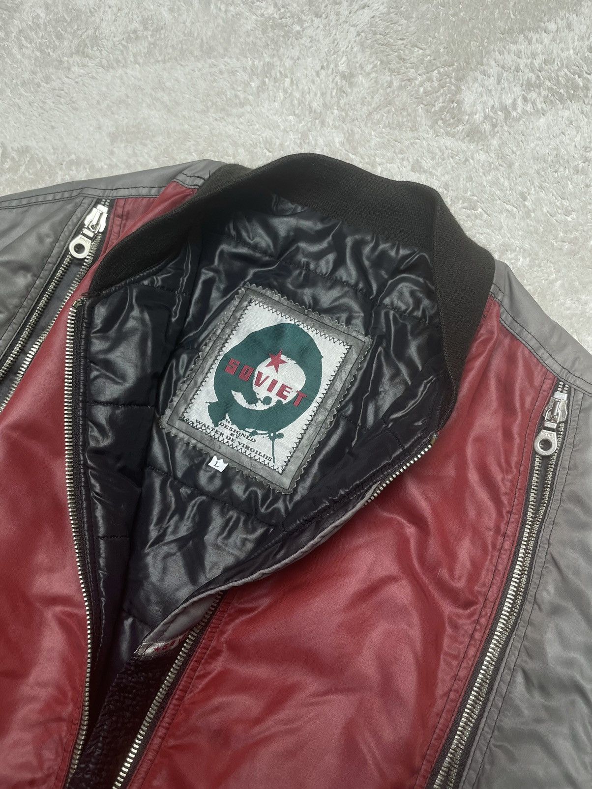 Vintage 1980s Soviet by Walter De Virgilis bomber jacket Size US L / EU 52-54 / 3 - 5 Thumbnail