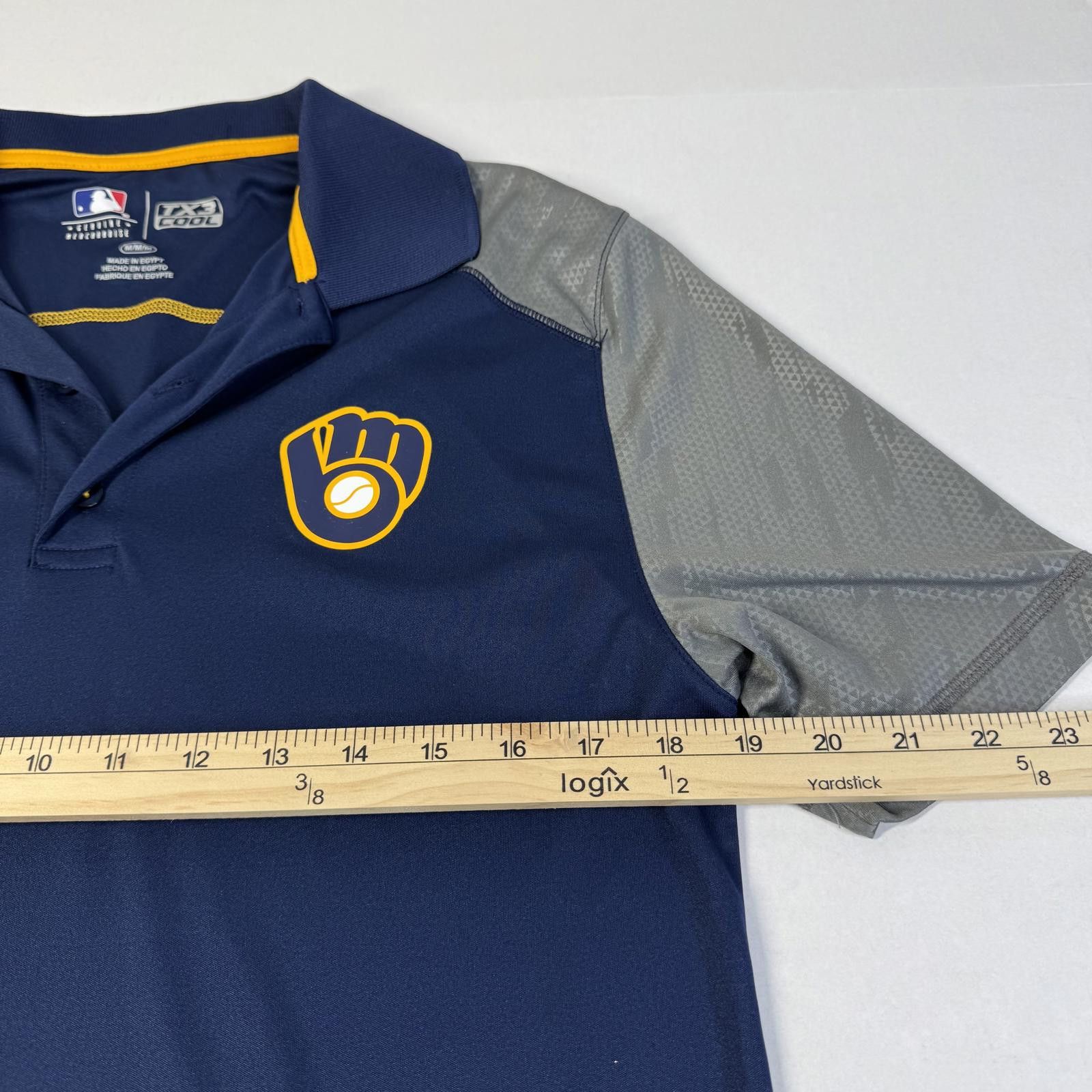 MLB Milwaukee Brewers Men’s T-Shirt TX3 Cool Size M Size ONE SIZE - 8 Thumbnail