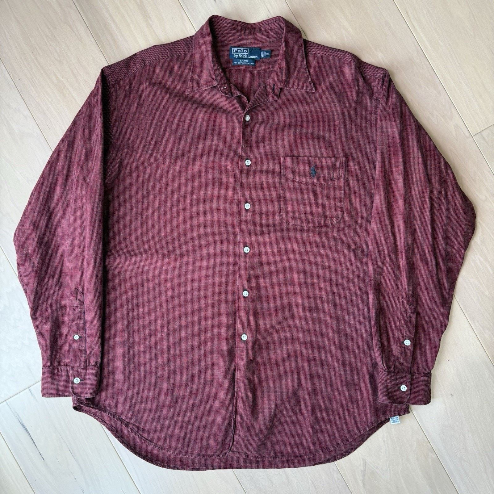 Polo Ralph Lauren Vintage Polo Ralph Lauren Crane Shirt XL Cotton Linen Size US XL / EU 56 / 4 - 3 Thumbnail