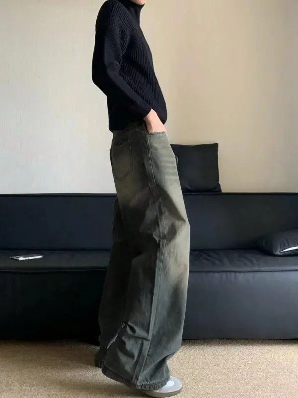Jean Hirose x Maki Vintage Washed Retro Wide Leg Denim Jeans Size US 34 / EU 50 - 3 Thumbnail