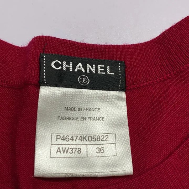 Chanel Chanel Casual Long Sleeve Red T-Shirt Size S / US 4 / IT 40 - 3 Thumbnail