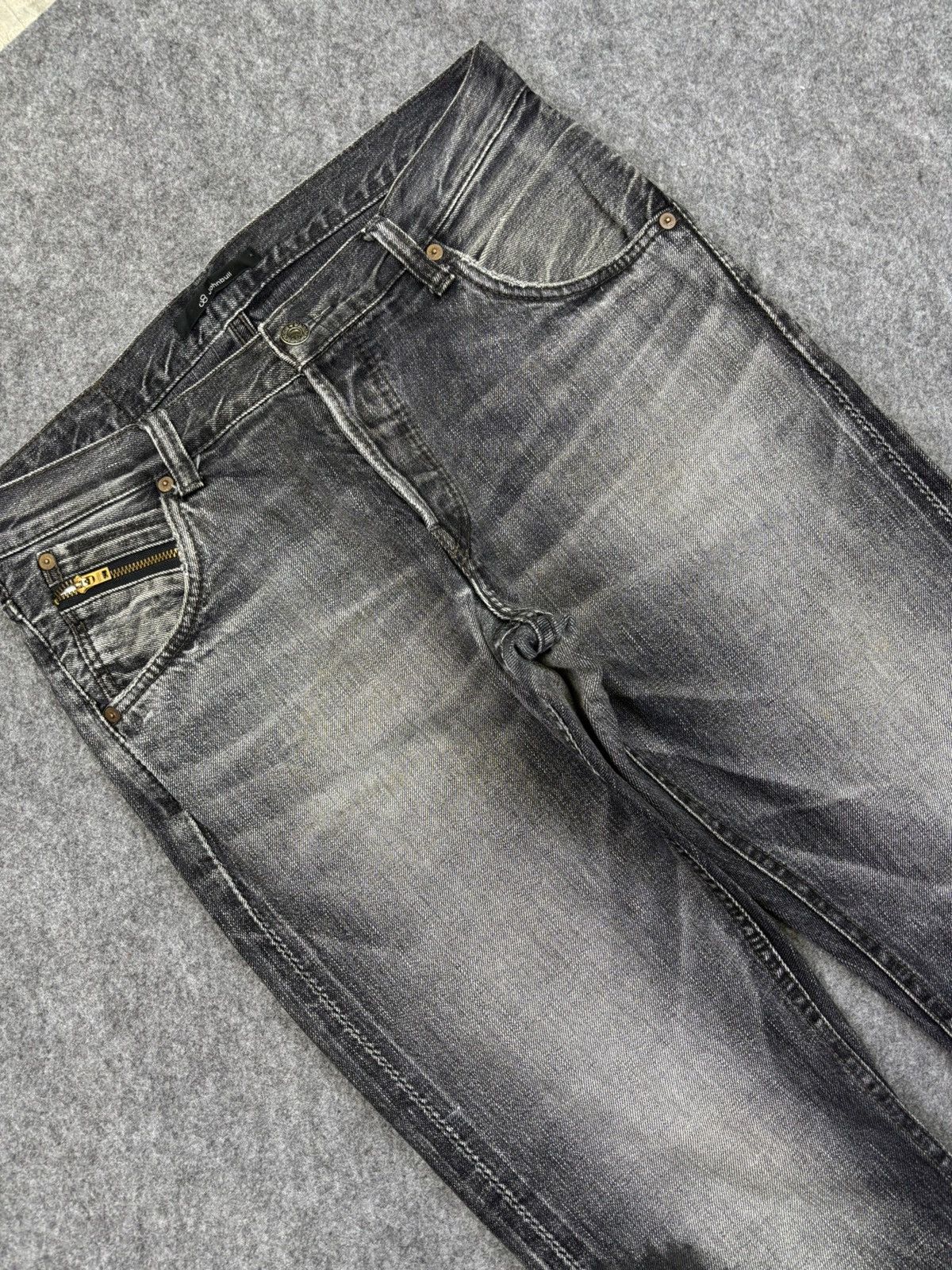 Japanese Brand Vintage Johnbull Paint Selvedge Denim F742 Size US 33 - 8 Thumbnail