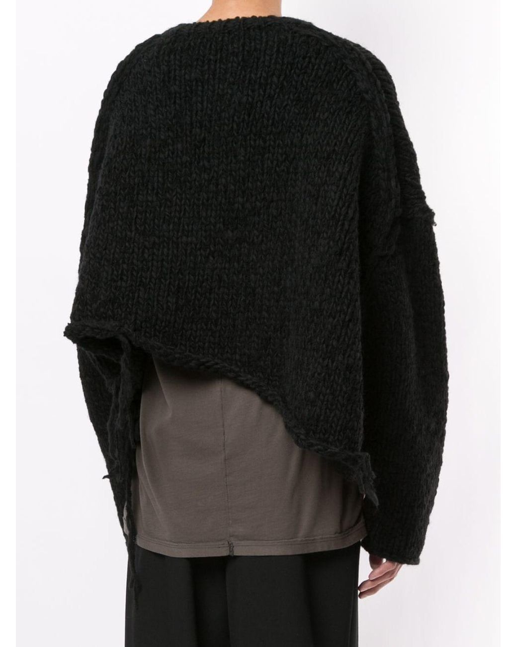 Yohji Yamamoto Yohji Yamamoto YYPH 20AW Destroyed Henley Knit Sweater Size US L / EU 52-54 / 3 - 10 Thumbnail