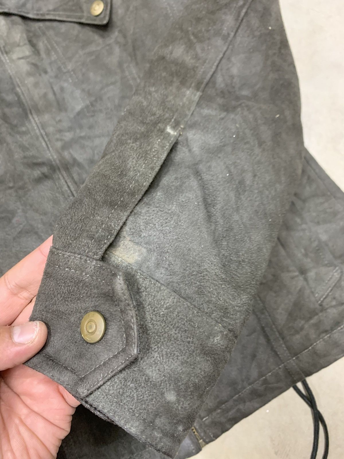 Tornado Mart Tornado Mart Suede Leather Punk Style Lace Up Jacket Size M / US 6-8 / IT 42-44 - 9 Thumbnail
