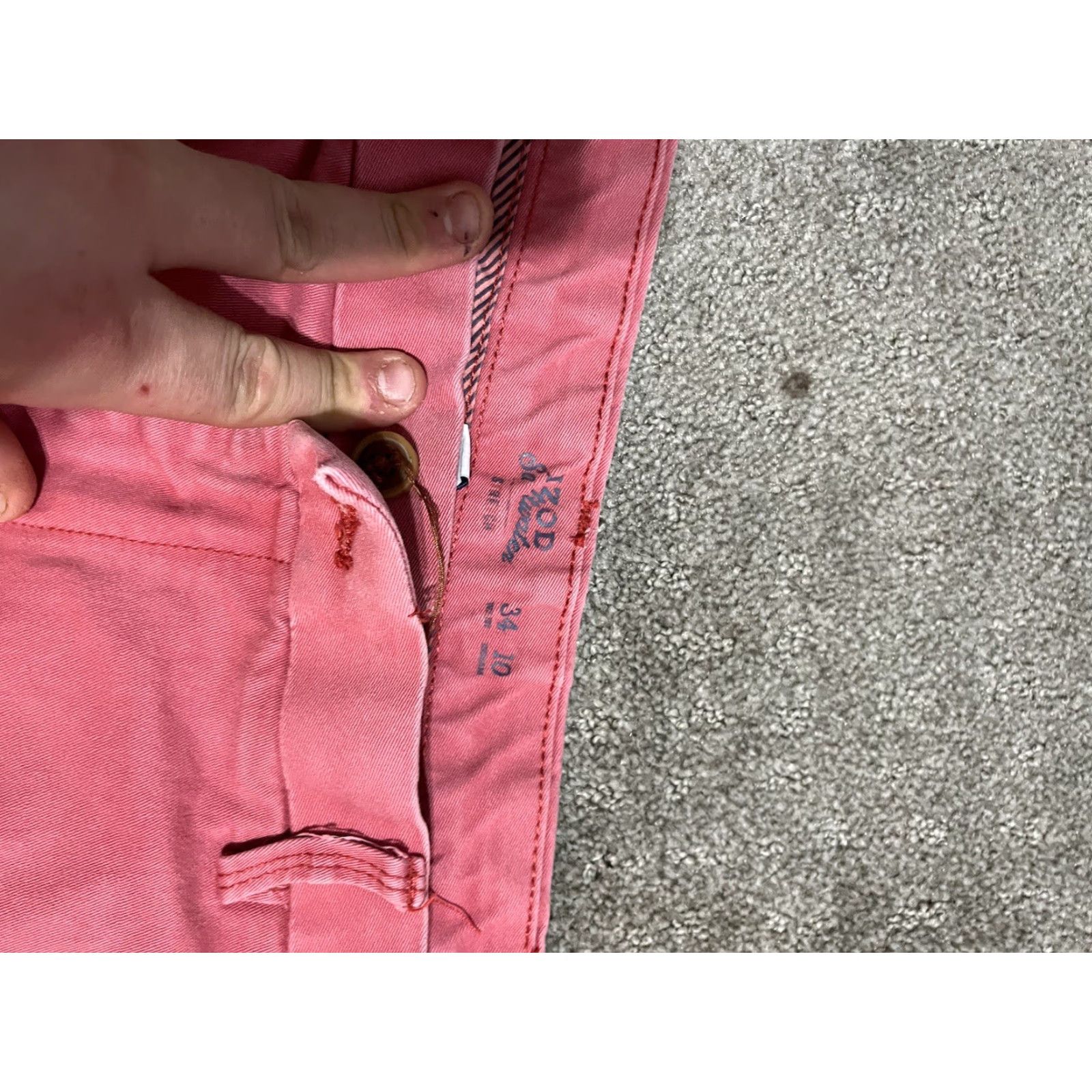Izod Izod Pink Shorts Solid Flat Front 34/10" Inseam Men Regular 34 Waist 34 Inseam Pink Chino Mens Size US 34 / EU 50 - 3 Thumbnail