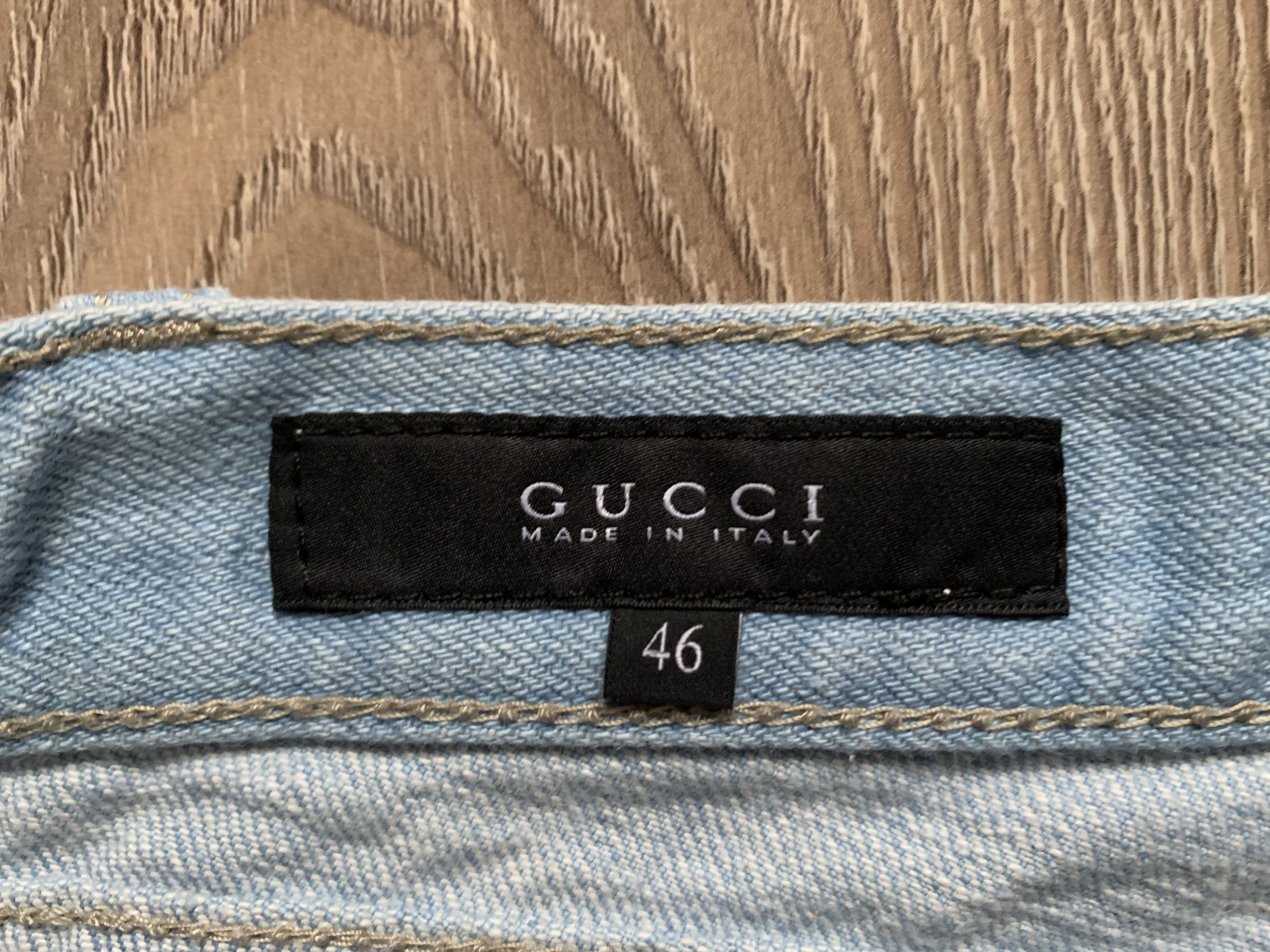 Gucci × Vintage Gucci Light Blue Skinny Jeans Size US 32 / EU 48 - 8 Thumbnail