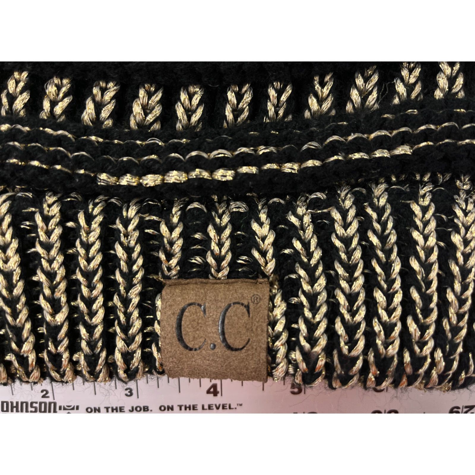 Vintage C.C Exclusive Beanie Toque Womens One Size Gray Knit Glitter Acrylic Ski Hat/Cap Beanie Womens Ski Decade? Size ONE SIZE - 3 Thumbnail
