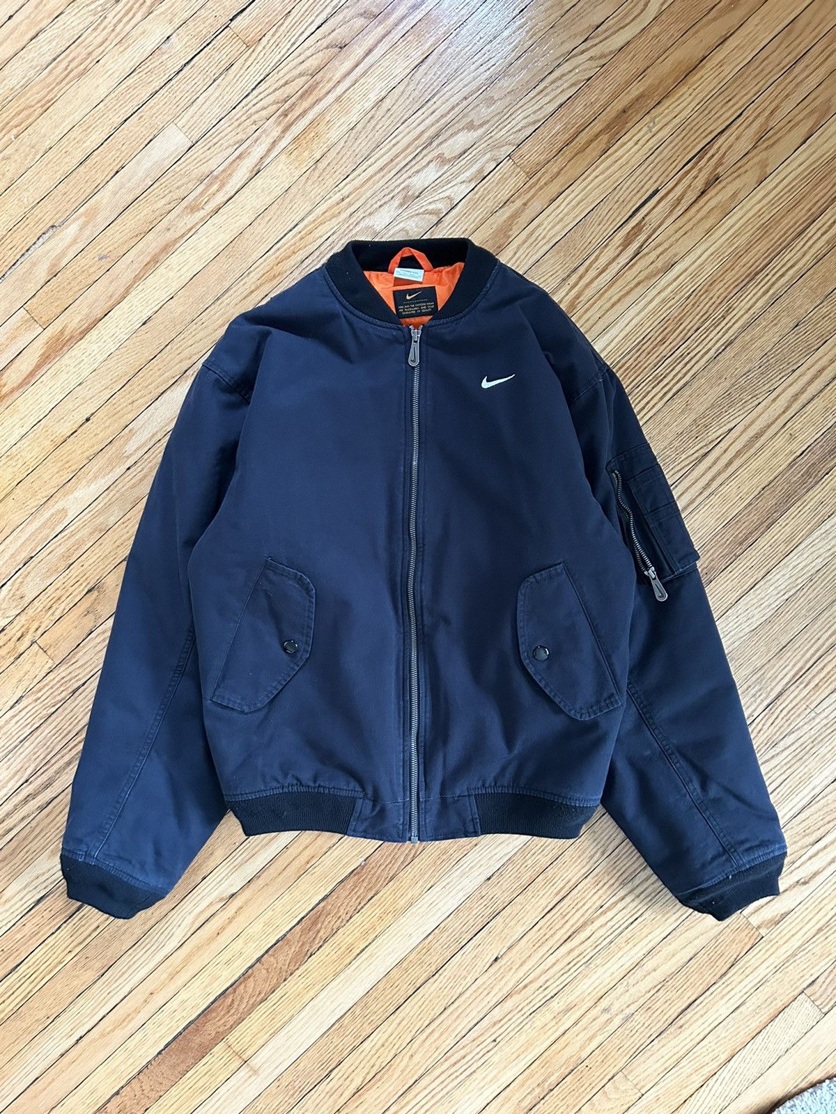 image of Nike Padded Bomber (Washed Black), Men's (Size XS)