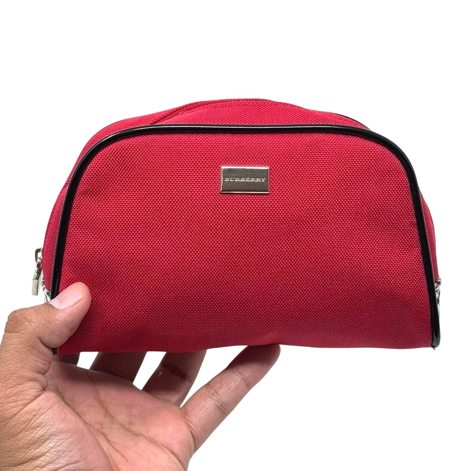 Burberry Burberry White Zipper Pouch Size ONE SIZE - 3 Thumbnail