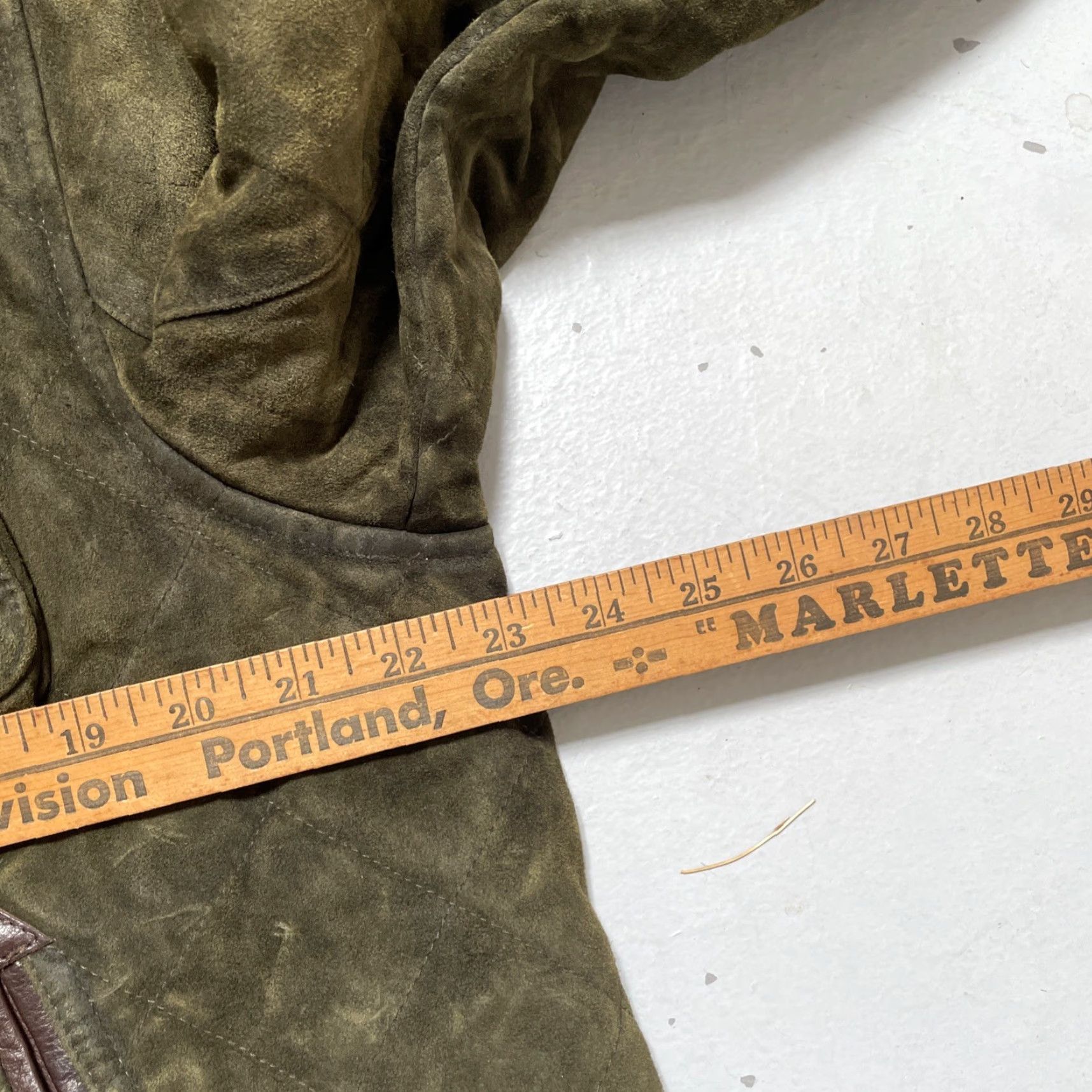 Polo Ralph Lauren VINTAGE Polo Ralph Lauren Quilted Suede Leather Outdoor Field Hunting Jacket L Mens Green 90s Americana Heritage Quilted Leather External Buttons Size US L / EU 52-54 / 3 - 3 Thumbnail