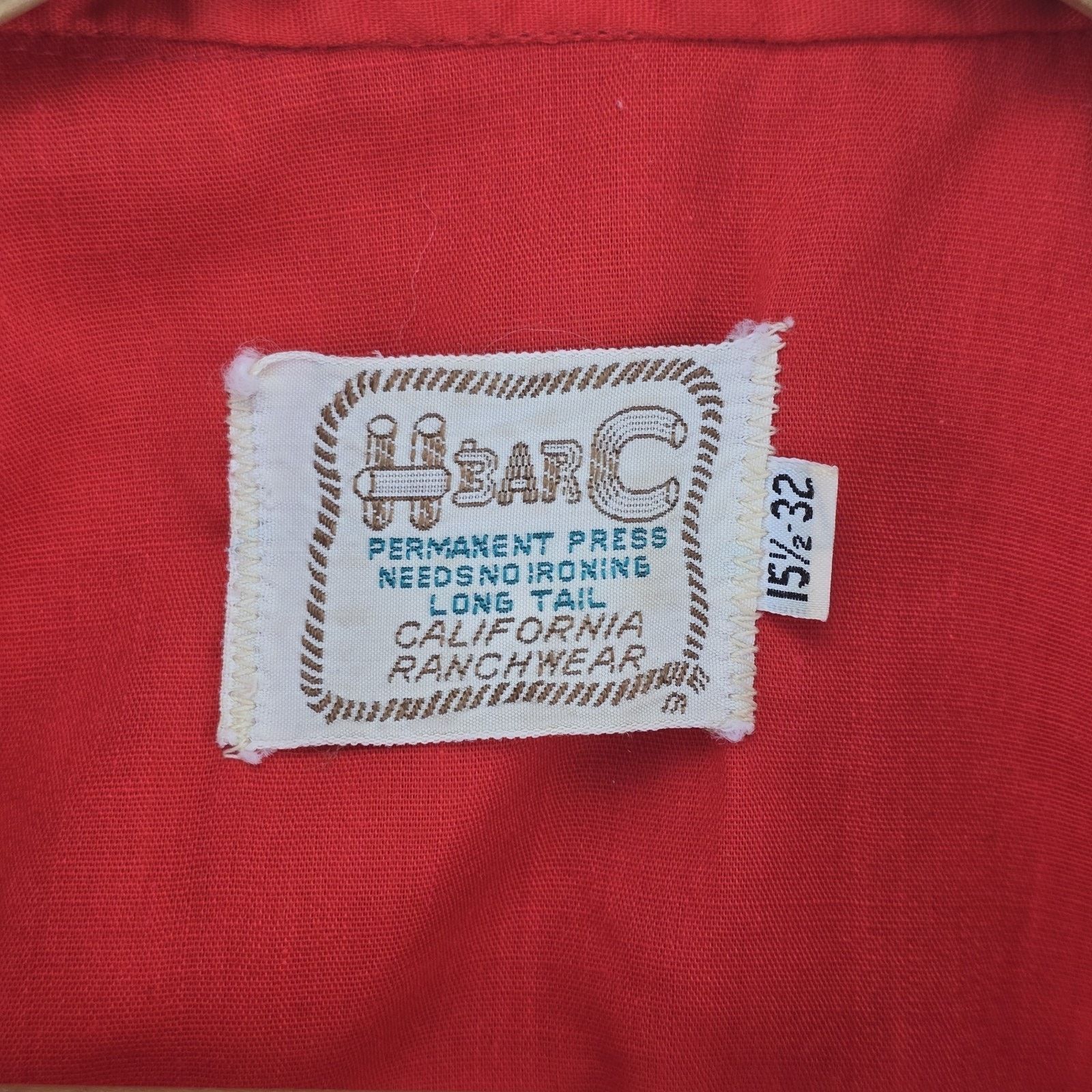 Other Vintage H Bar C Shirt Mens 15.5-30 Red Pearl Snap Western Size US S / EU 44-46 / 1 - 7 Thumbnail