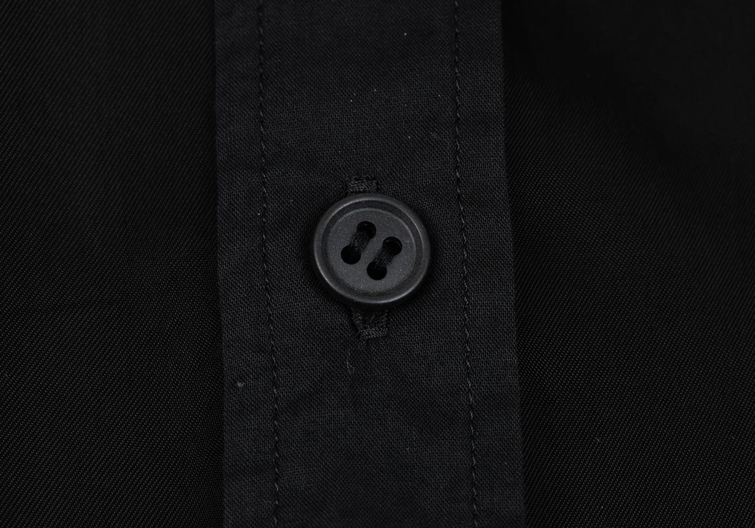 Yohji Yamamoto Yohji Yamamoto Cotton Back Button Shirt Black 4 Size US XL / EU 56 / 4 - 5 Thumbnail