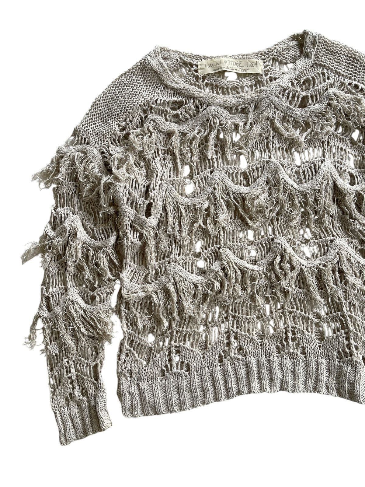 GOA G.O.A Net Fringe Knitted Sweater Size M / US 6-8 / IT 42-44 - 6 Thumbnail