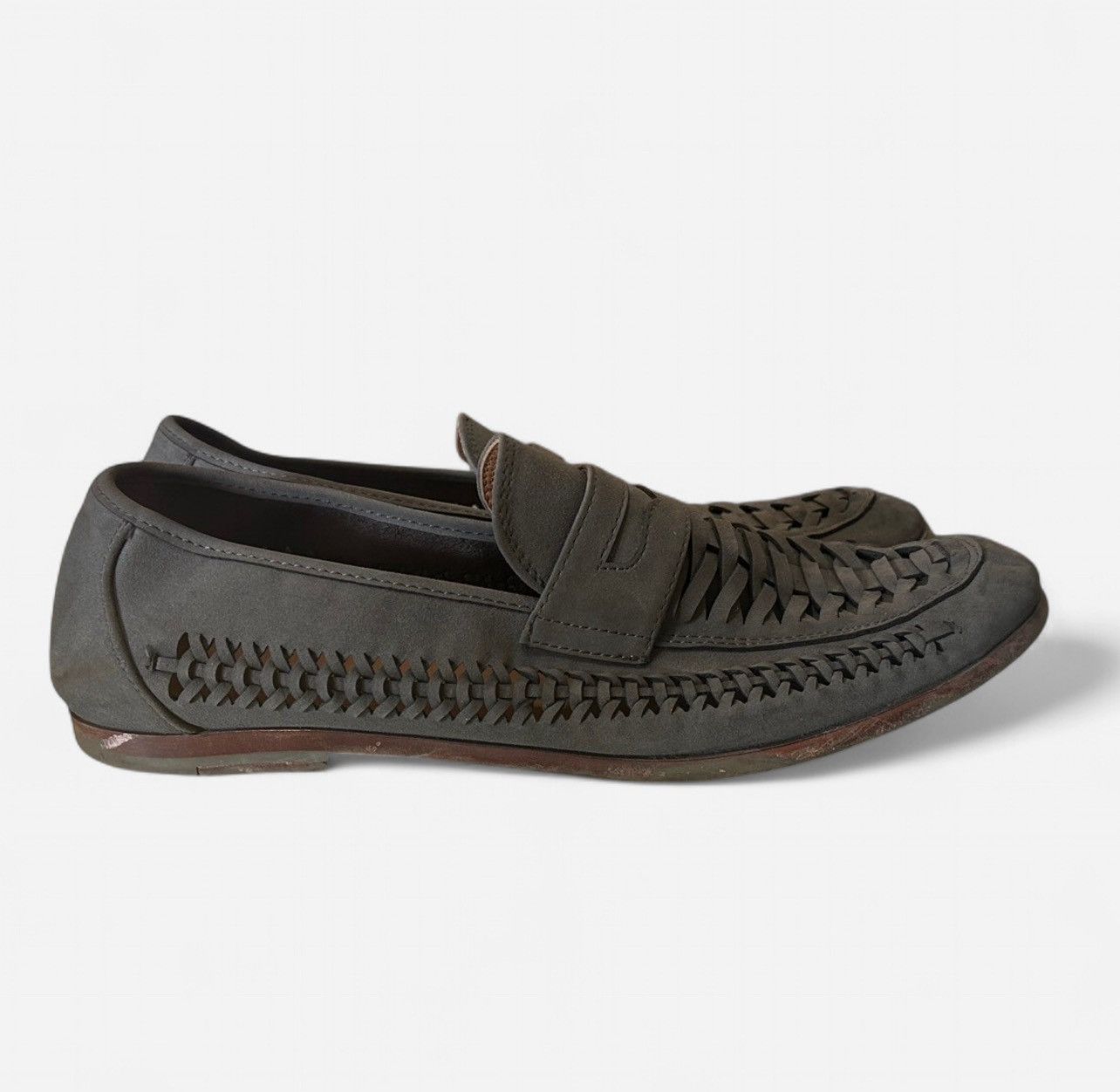 Steve Madden Steve Madden Gray Woven Josten Slip On Penny Loafers Size 11 Size US 11 / EU 44 - 3 Thumbnail