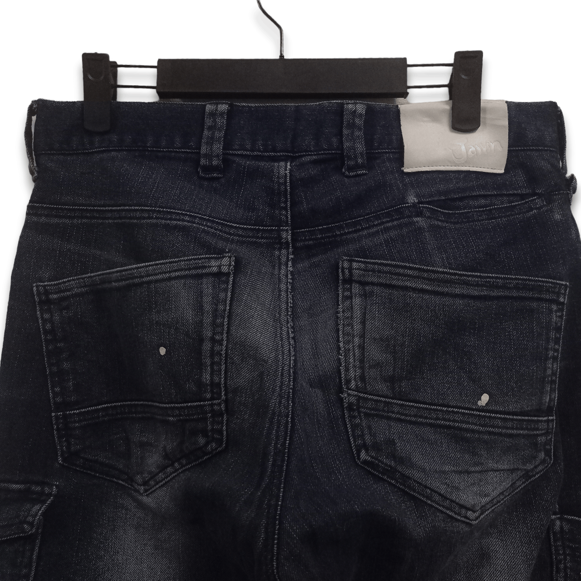 Japanese Brand Vintage Japanese Brand Painted Cargo Denim Pants 31x32 Size US 31 - 7 Thumbnail