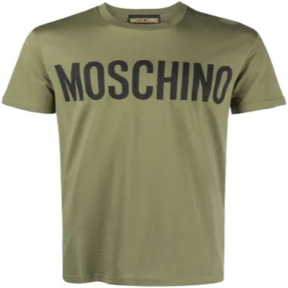 Moschino Moschino Logo Print T-Shirt – Olive Green Size US M / EU 48-50 / 2 - 1 Thumbnail