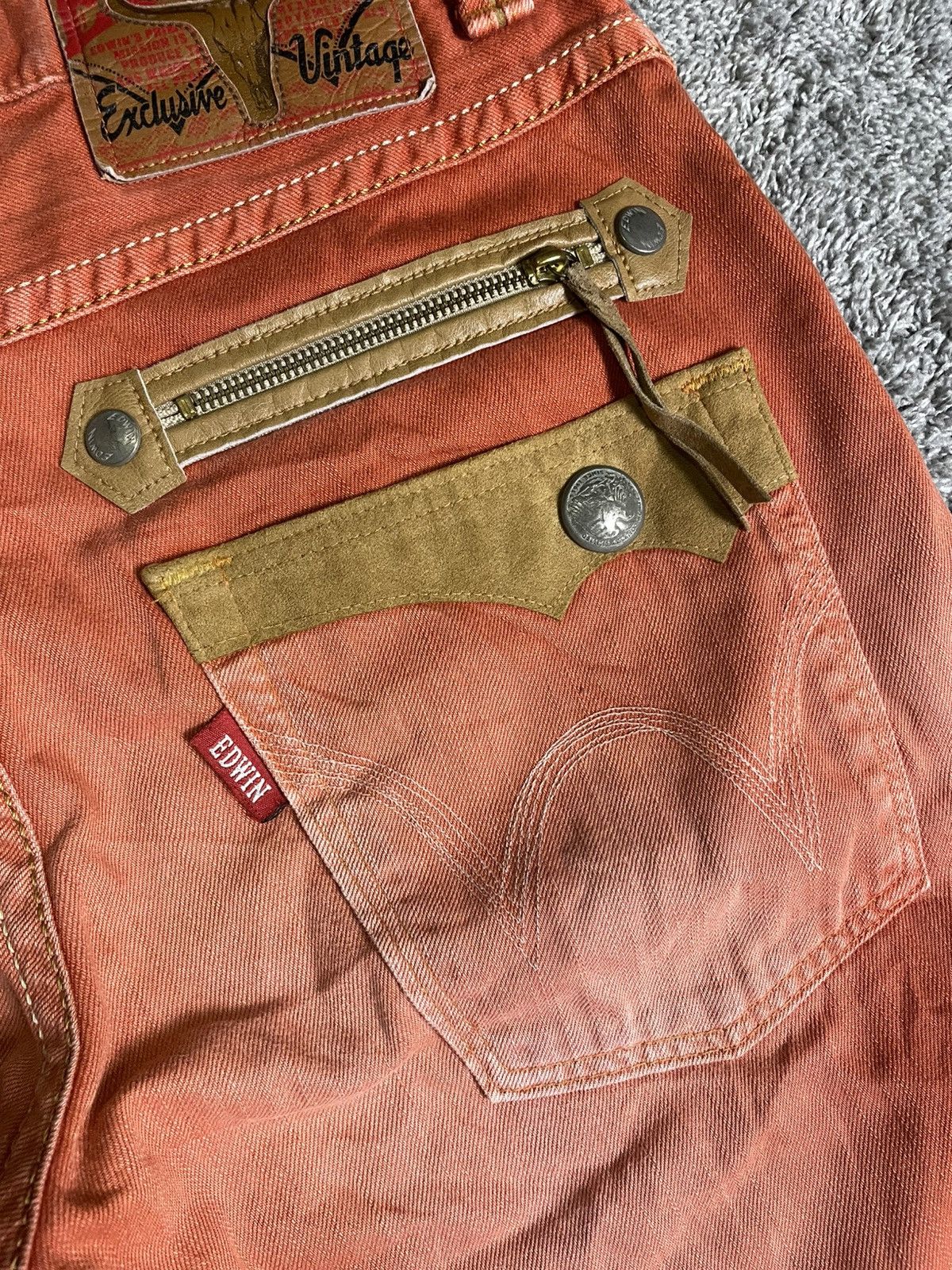 Edwin Rare Orange Edwin Exclusive Vintage Pant Size US 35 - 12 Thumbnail