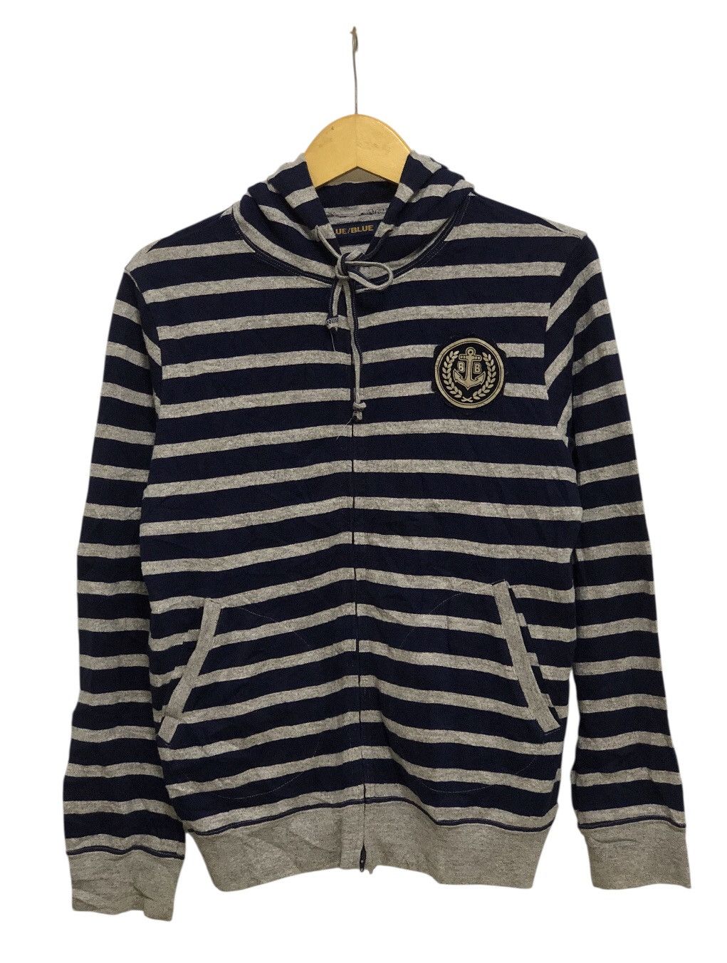 Blue Blue Japan Blue Blue Japan Stripe Zip Hoodie Size US M / EU 48-50 / 2 - 1 Thumbnail