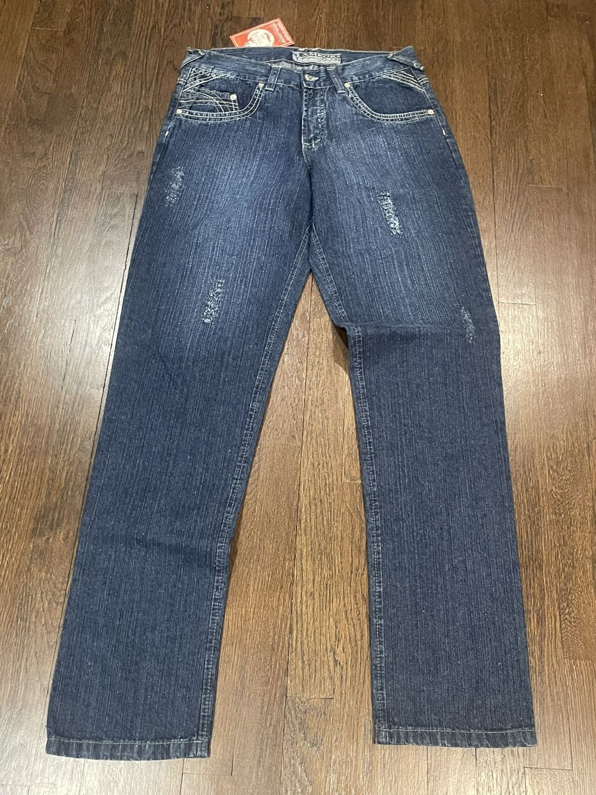 Vintage Dark wash jeans with embroidery Size 34" / US 12 / IT 48 - 3 Thumbnail
