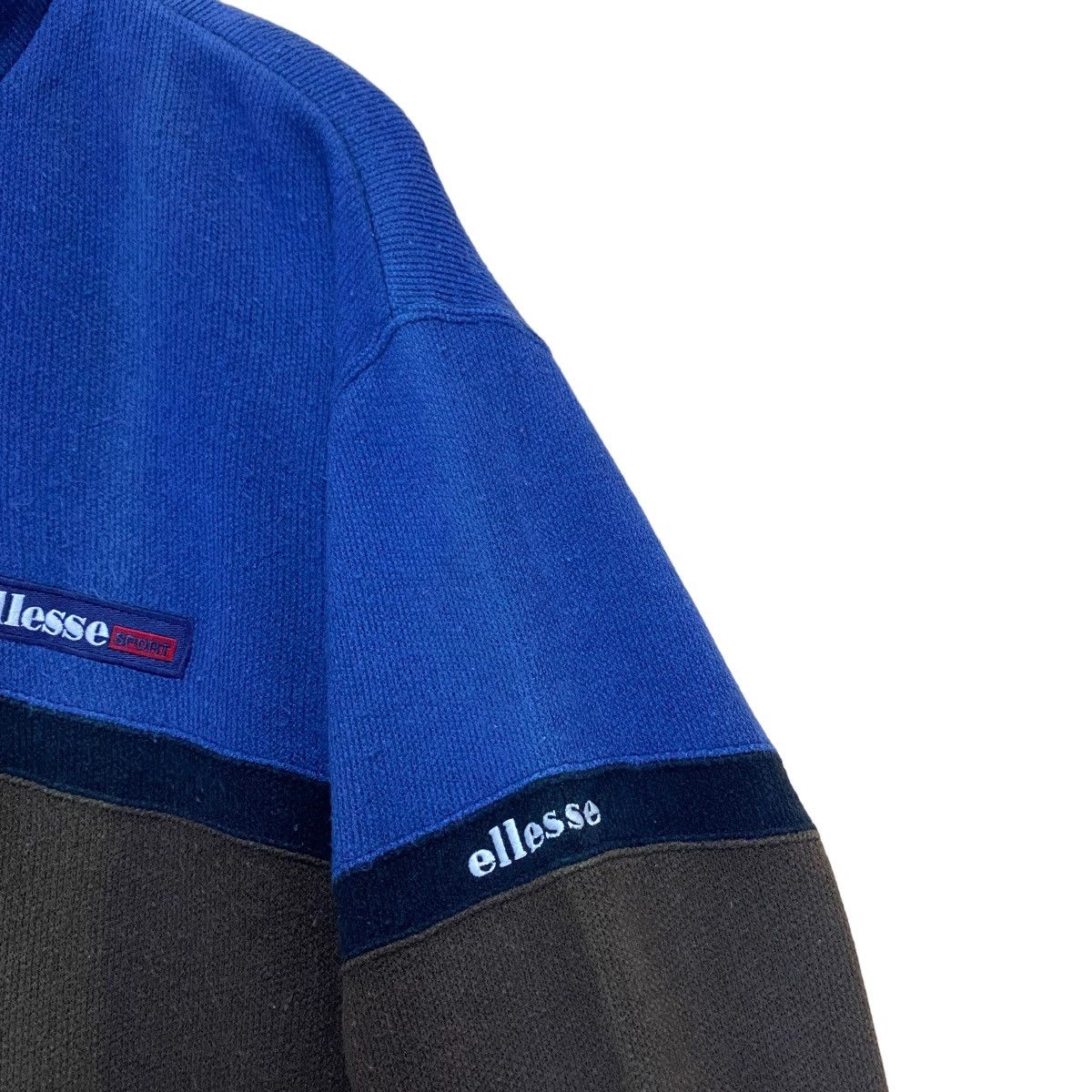 Ellesse Vintage 90’s Ellesse Small Logo Spellout Halfzip Sweatshirt Size US L / EU 52-54 / 3 - 6 Thumbnail