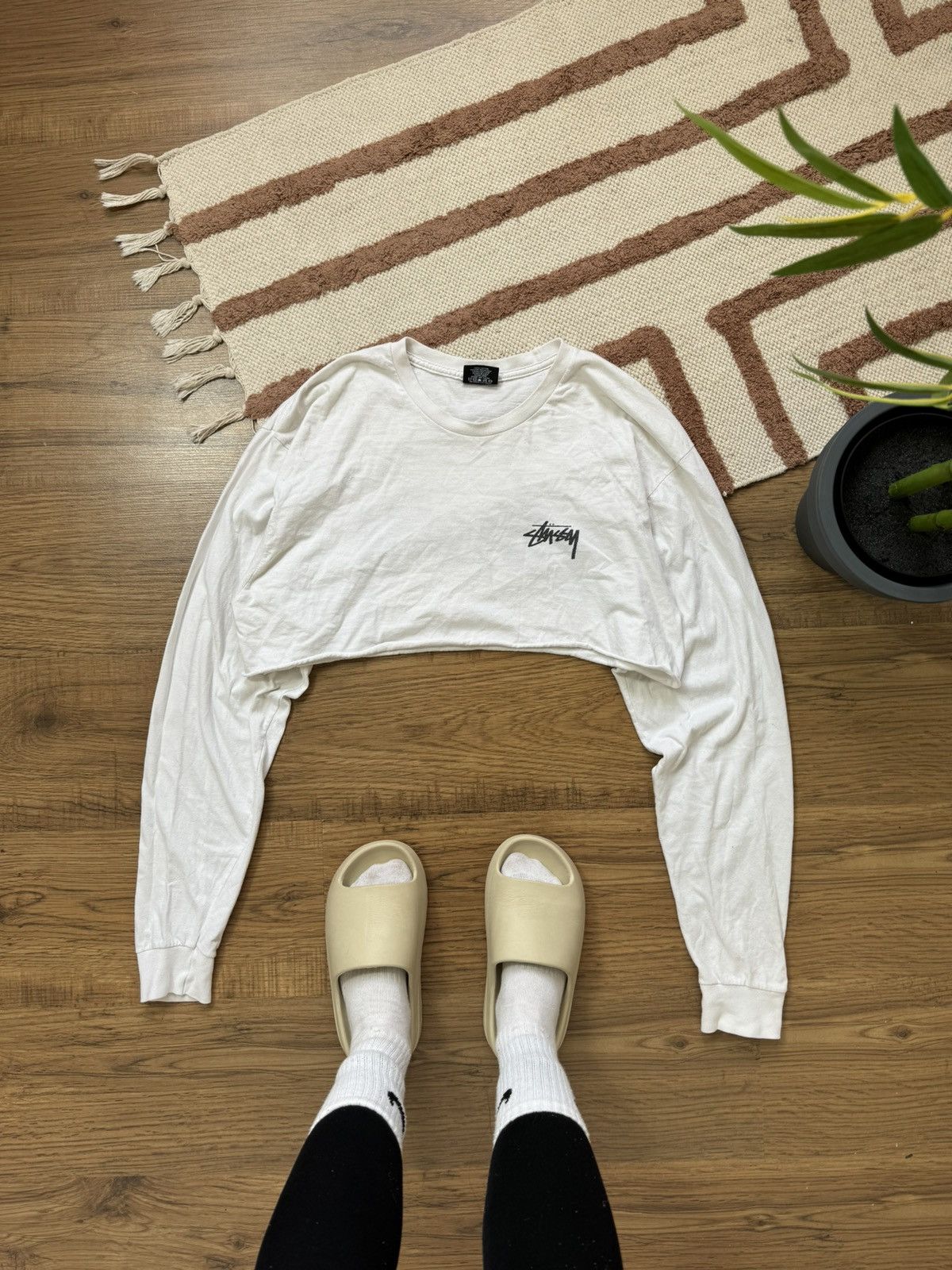 Stussy STUSSY BIG LOGO CROPPED WMNS LONGSLEEVE Size L / US 10 / IT 46 - 2 Thumbnail