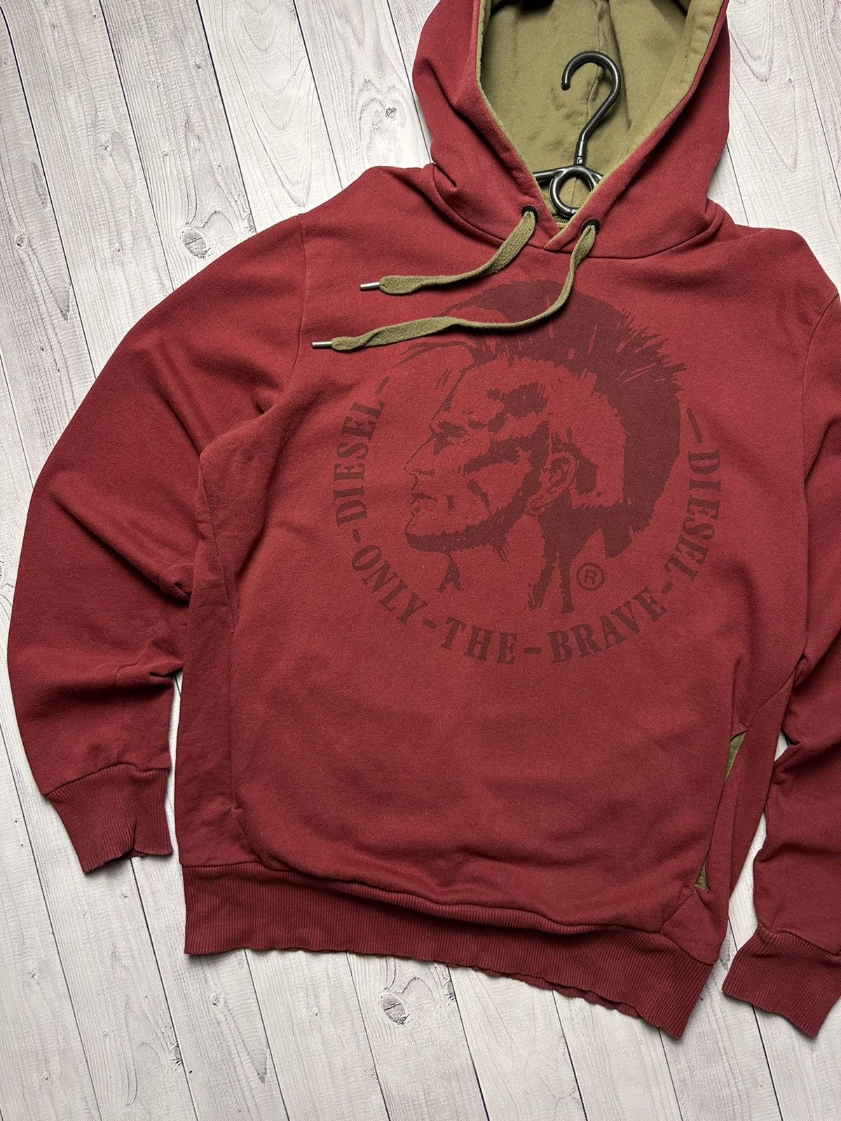 Diesel × Vintage Vintage Diesel hoodie big logo red size L/Xl Size US L / EU 52-54 / 3 - 2 Thumbnail