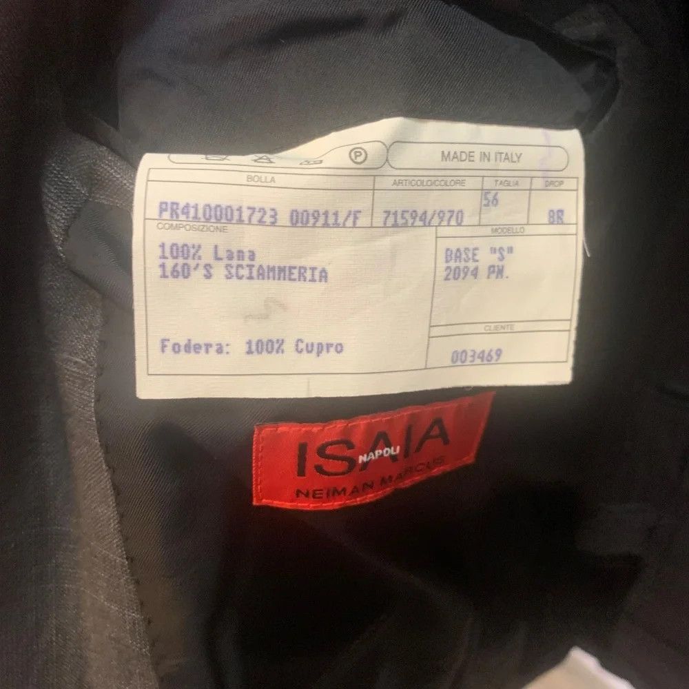 Isaia Isaia Napoli Suit – Gray Check, Made in Italy Size 44R - 6 Thumbnail