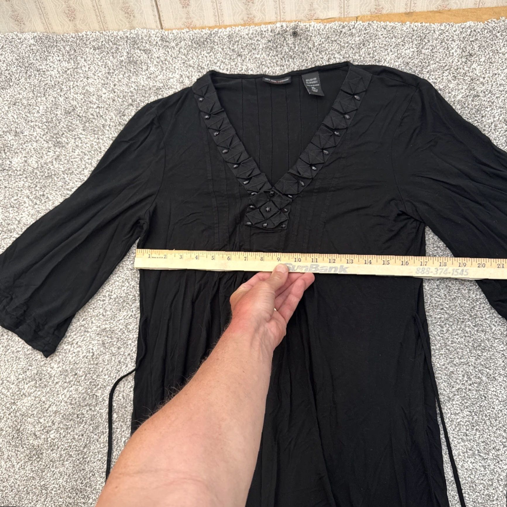 Vintage VINTAGE New York & Company Dress XL Beaded Witchy Y2K Mini Romantic Office to Evening Womens Size XL / US 12-14 / IT 48-50 - 3 Thumbnail