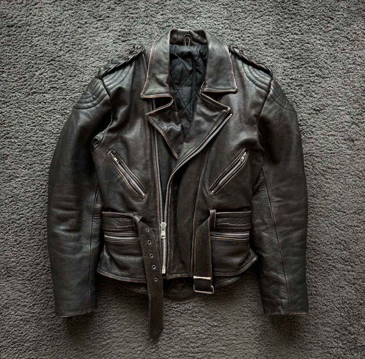 Vintage Vintage washed leather jacket 🔥 Size M / US 6-8 / IT 42-44 - 1 Thumbnail