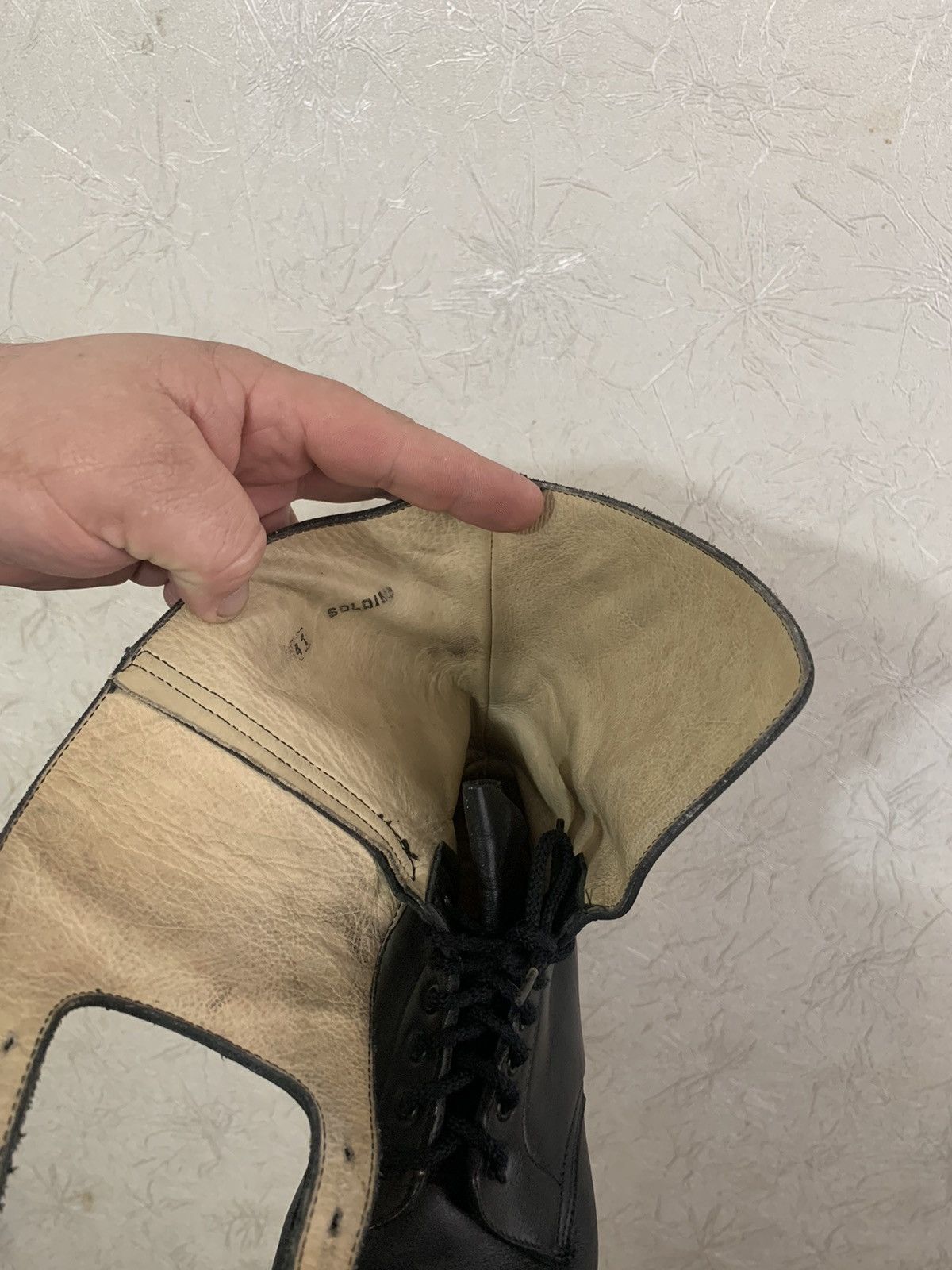Vintage Soldini Vintage 80’s Military Combat Italian Leather Boots Size US 11 / EU 44 - 10 Thumbnail