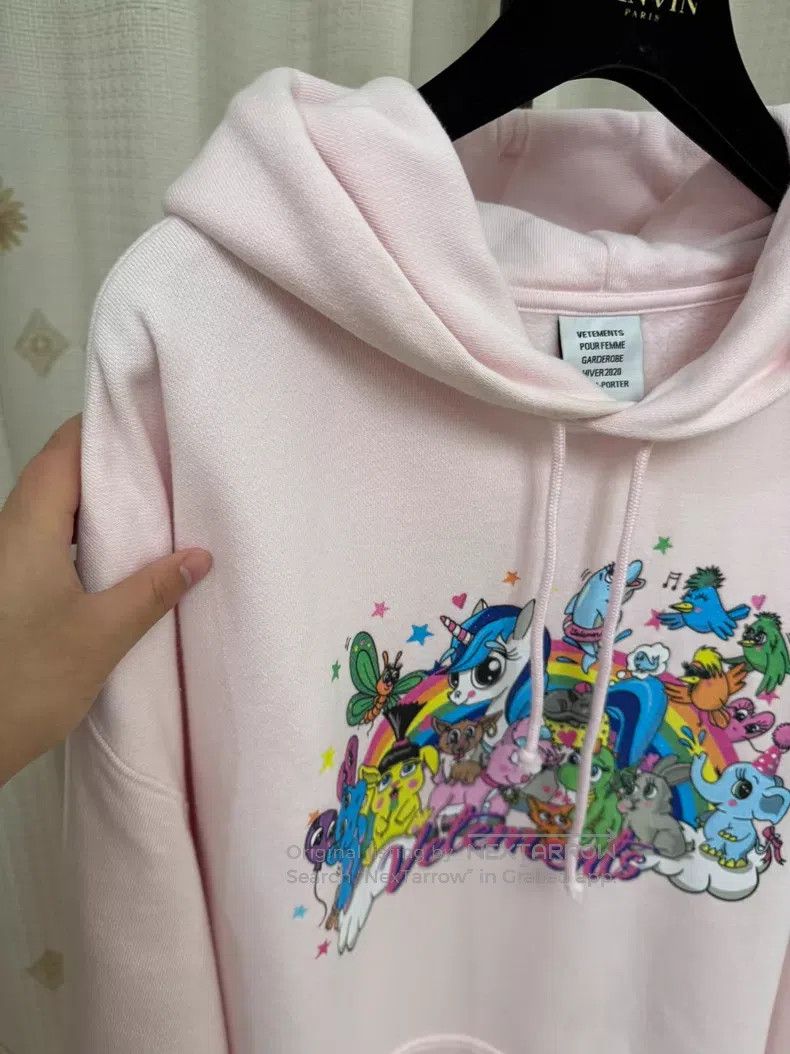 Vetements Vetements Pink My Little Pony Unicorn Hooded Sweatshirt Size US XS / EU 42 / 0 - 6 Thumbnail