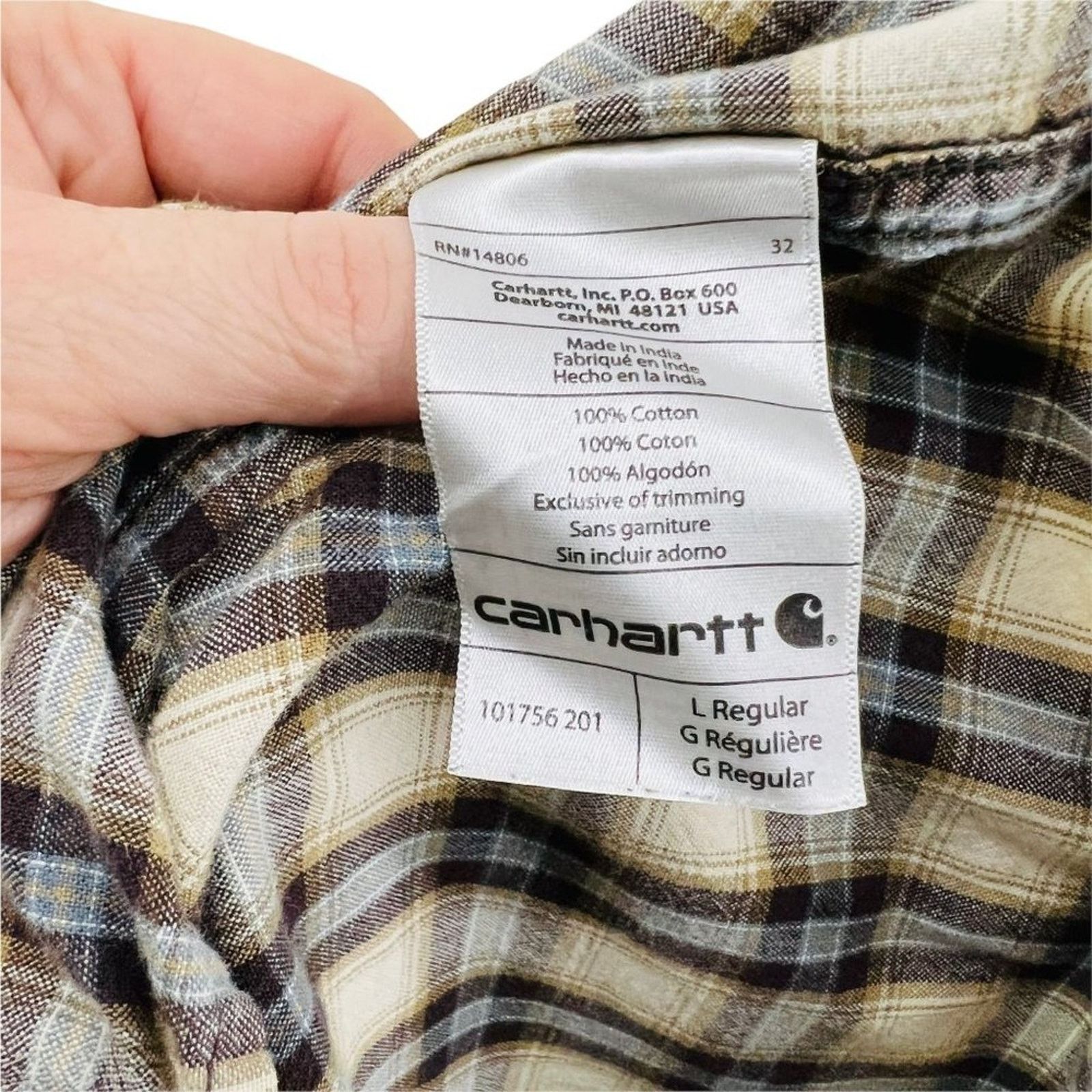Carhartt Carhartt Fort Plaid Button Front Relaxed Fit Shirt Men Large Size US L / EU 52-54 / 3 - 9 Thumbnail