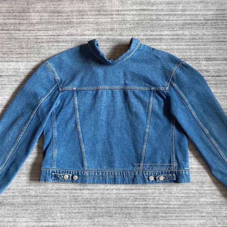 Balenciaga Balenciaga Deconstructed Washed Denim Jacket Size XXS / US 00 / IT 34 - 2 Thumbnail