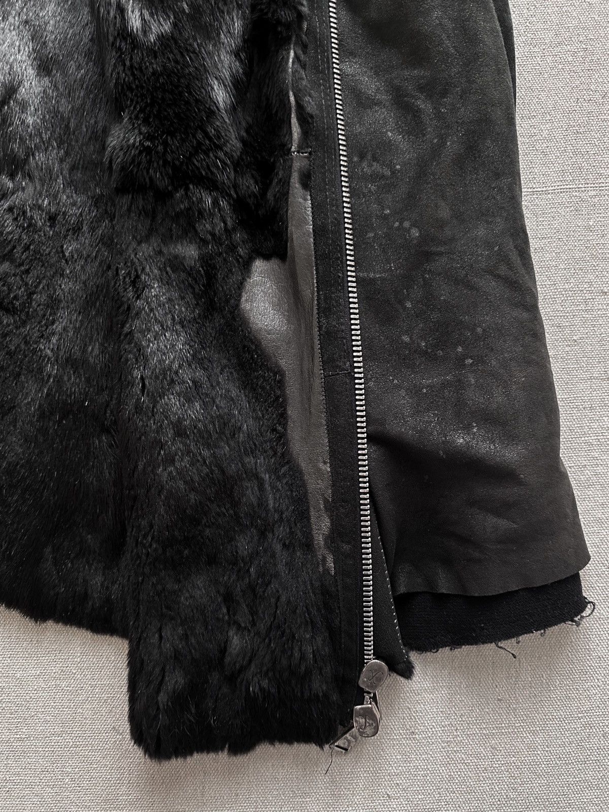 10sei0otto 10sei0otto Rabbit Fur Lamb Leather Gimp Scar Stitch Rider Size US S / EU 44-46 / 1 - 10 Thumbnail