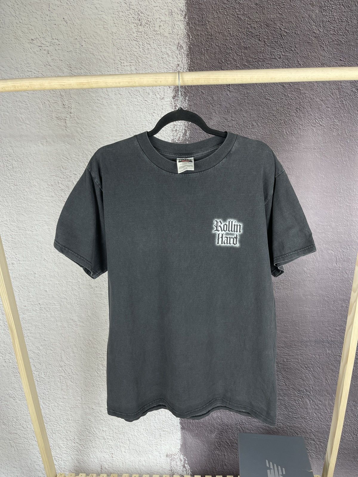Band Tees × Vintage Tultex vintage 90s Rollin Hard One wish left band tee shirt Size US L / EU 52-54 / 3 - 2 Thumbnail