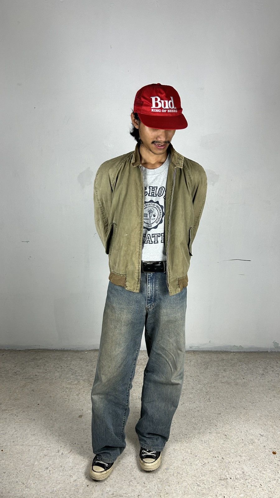 Vintage 1980s Distressed English Work Jacket Baradak by Spatz Size US L / EU 52-54 / 3 - 4 Thumbnail