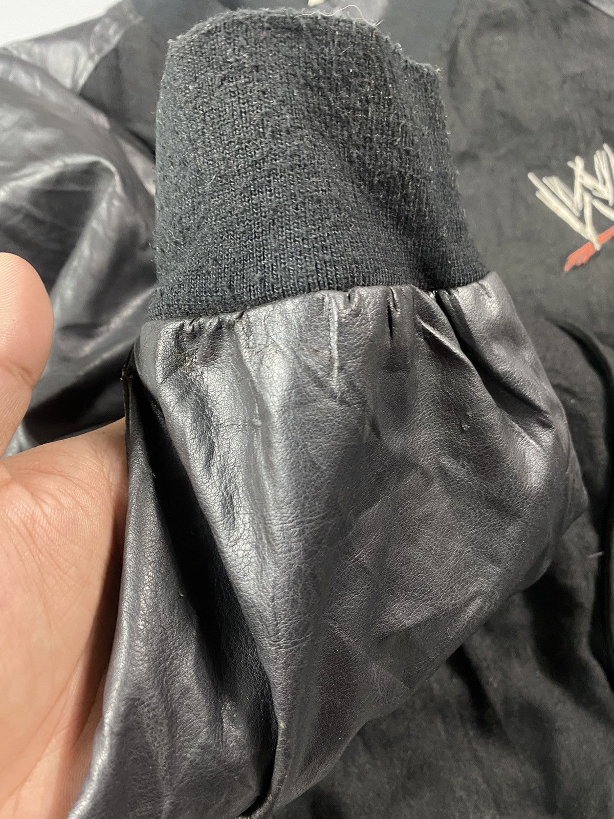 Vintage Vintage 90s WWE Rey Mysterio Faux Leather Varsity Jacket Size US XXL / EU 58 / 5 - 15 Thumbnail