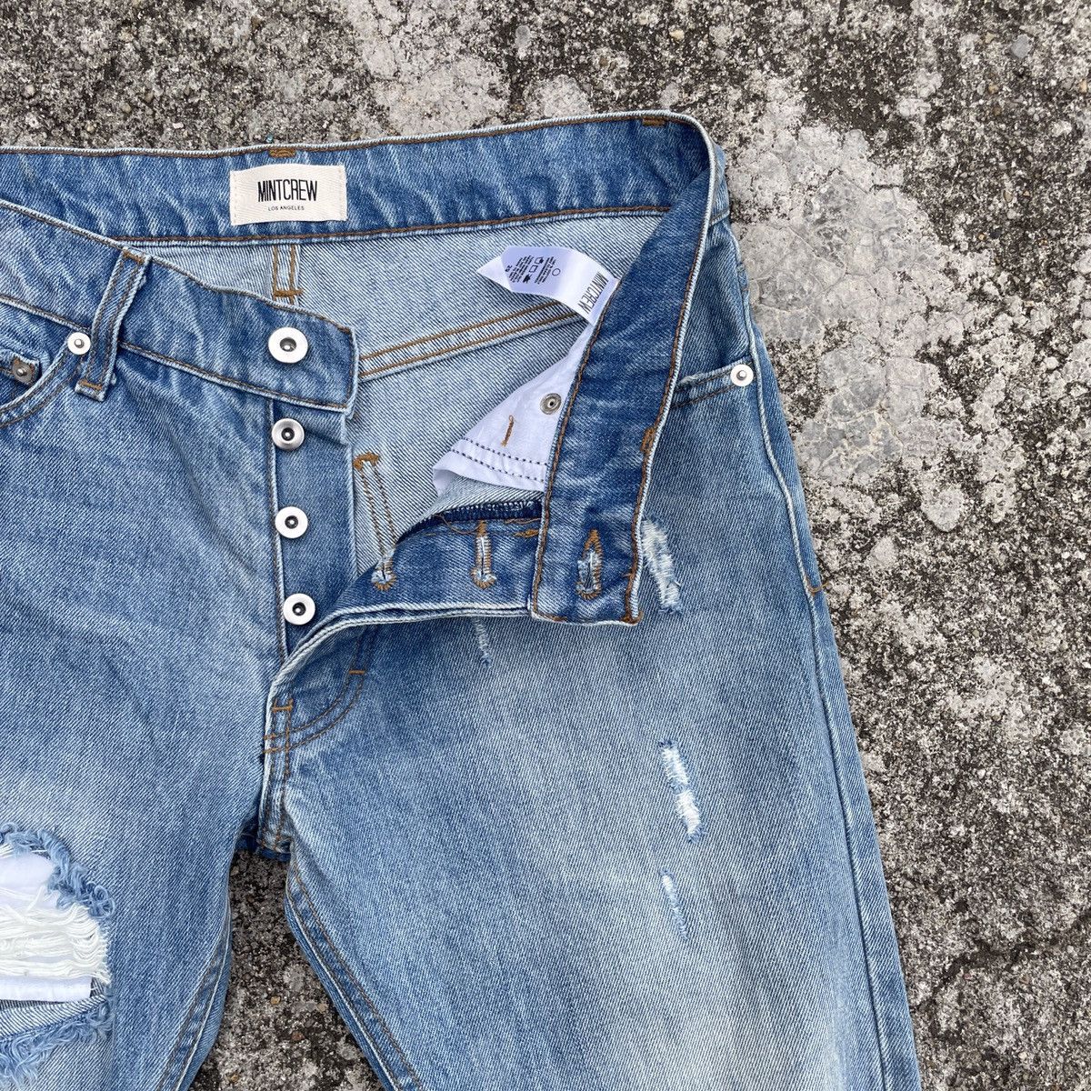 Mintcrew Vintage Mintcrew Distressed Denim Jeans Size US 32 / EU 48 - 2 Thumbnail