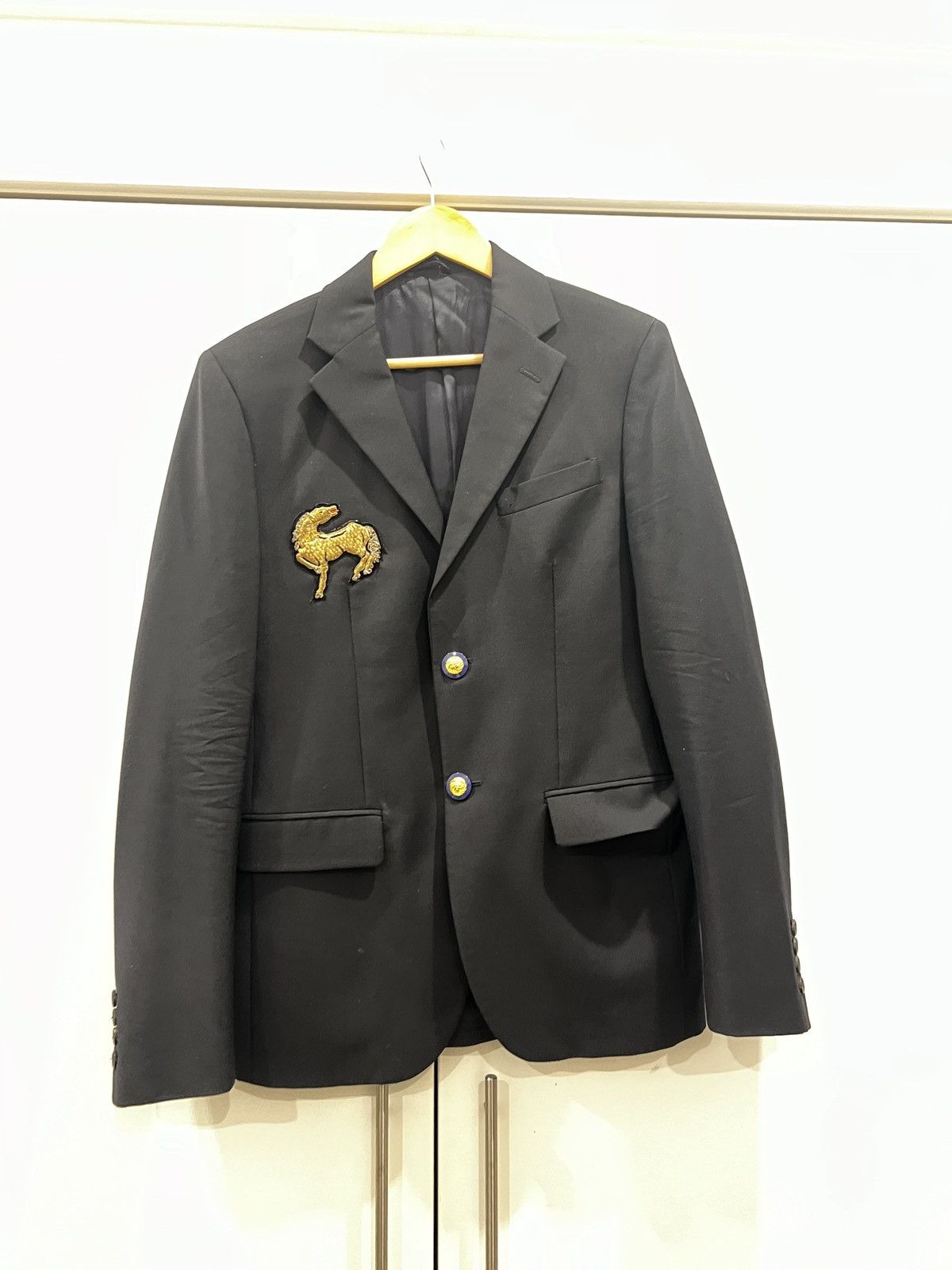 Raf Simons Raf Simons Runway Embroidered Wool Blazer, Sz 48 Size 38R - 1 Thumbnail