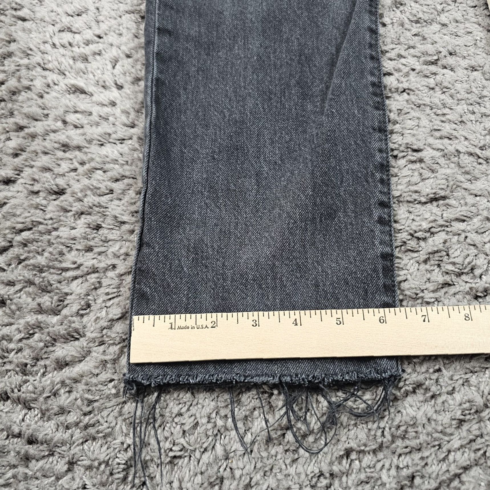 Levi's Levi's 501 Jeans Womens 24 Black Mid Rise Straight Button Fly Denim 23x29 Size 42" / US 20 - 7 Thumbnail