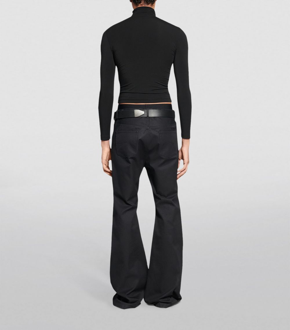 Balenciaga o1in1g0724 Flared Pants in Black Size US 26 / EU 42 - 4 Thumbnail
